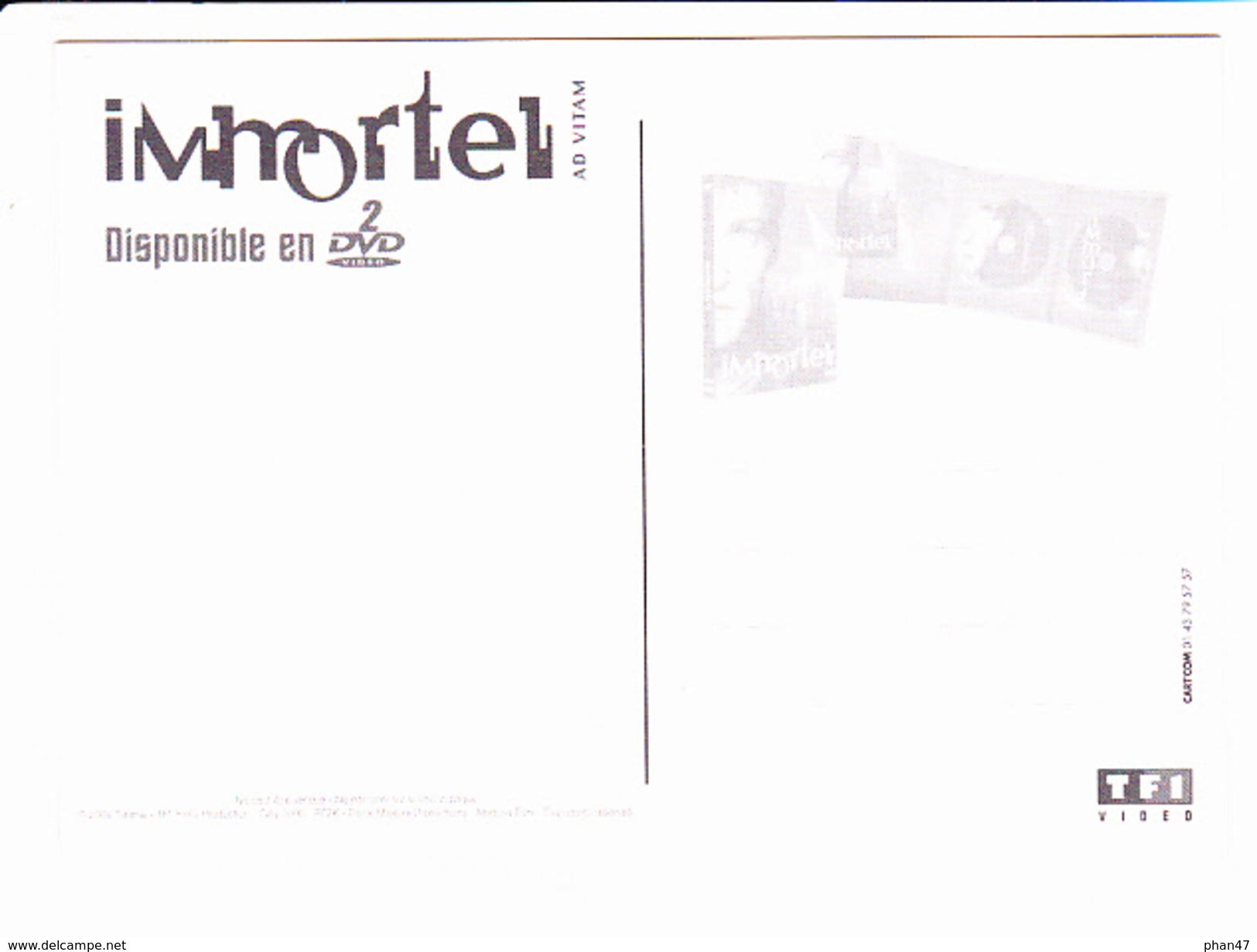 Film "IMMORTEL AD VITAM"  Voiture, Enki Bilal, TF1, Ed. Cart.com 2004 - Afiches En Tarjetas