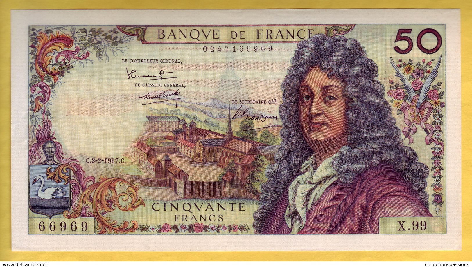 BILLET FRANCAIS - 50 Francs Racine 2-2-1967 SPL - 50 F 1962-1976 ''Racine''