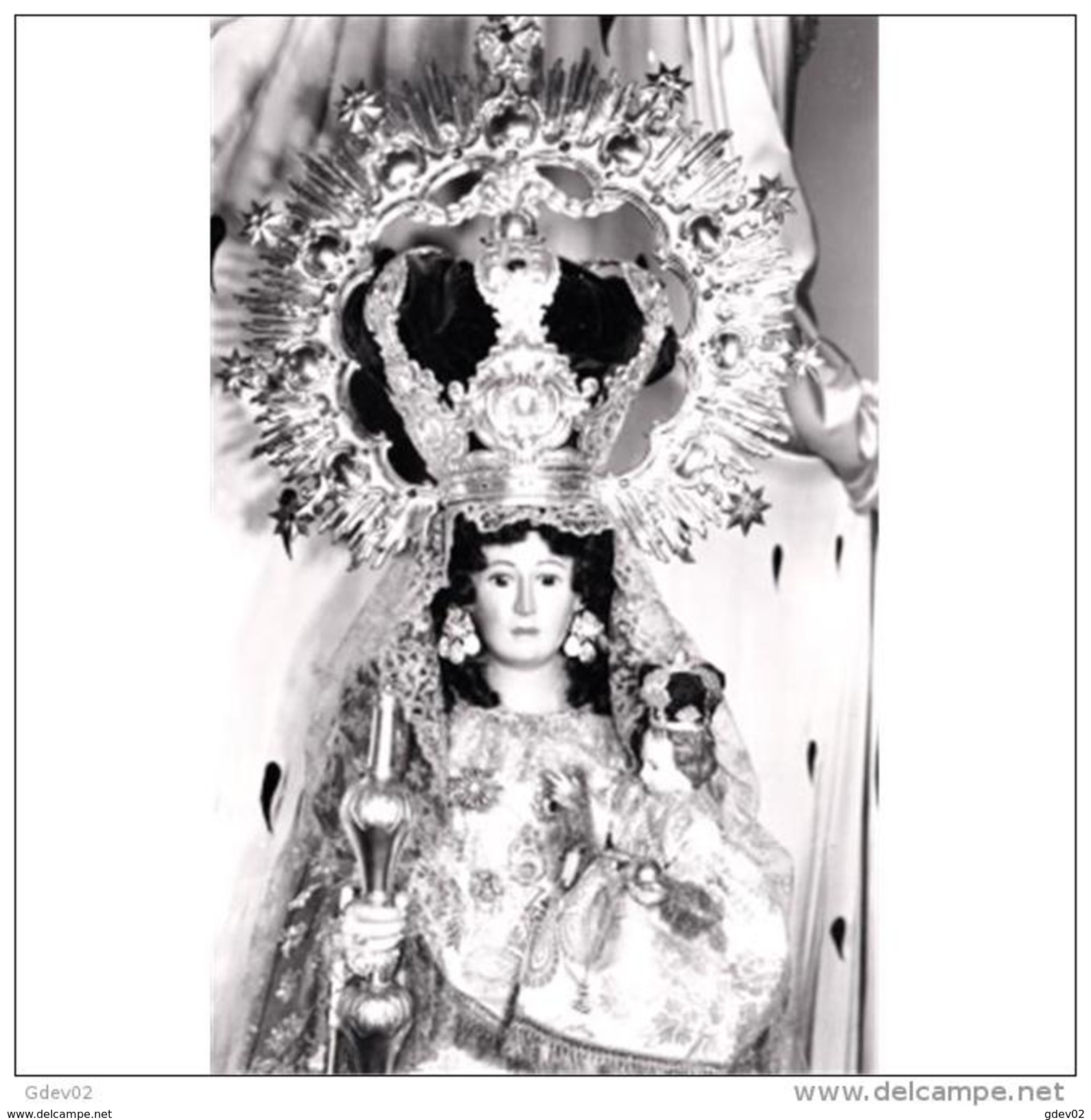 GDLJRTP6784CPA-LFTD5876TBES.Tarjeta Postal DE GUADALAJARA.ARTE.Escultura.la VIRGEN DE LA ANTIGUA,PATRONA DE LA CIUDAD - Esculturas