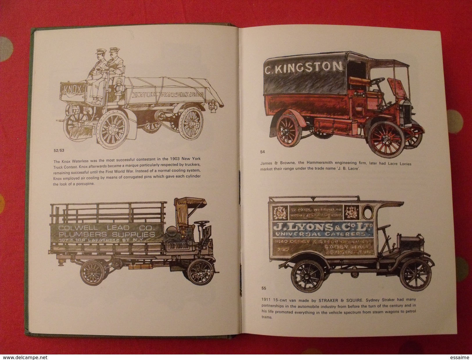 lorries trucks and vans 1897-1927. camions. Marshall bishop. 1972