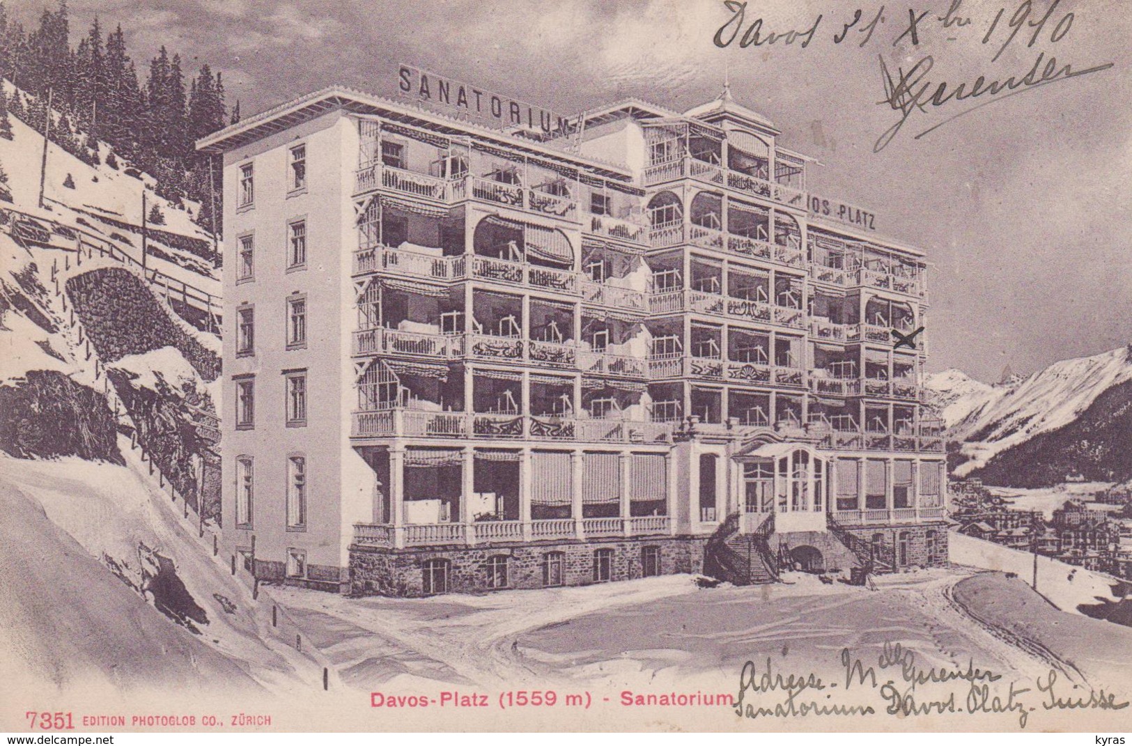 SUISSE . DAVOS  PLATZ . Sanatorium - Davos