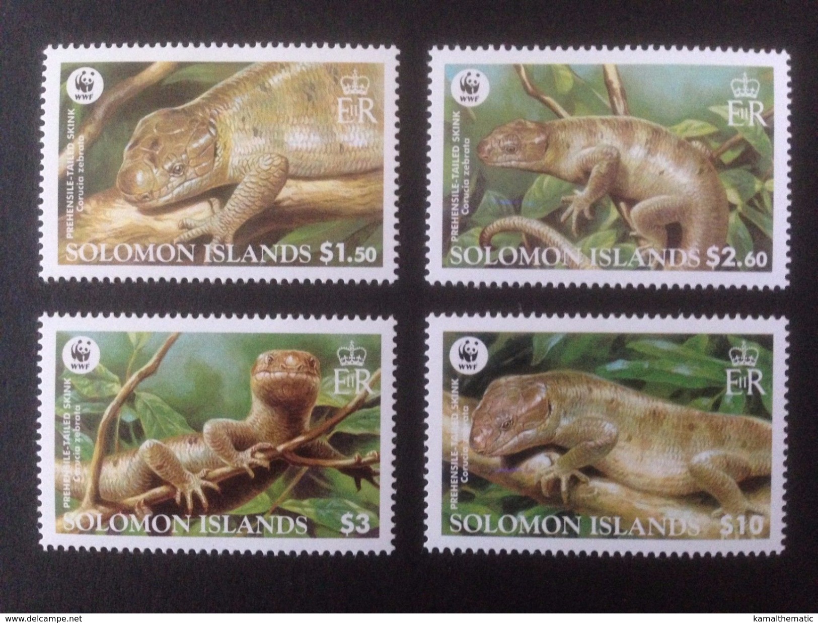 Solomons 2005 MNH 4v, WWF, Prehensile Tailed Skinks, Lizards, Reptiles - Other & Unclassified