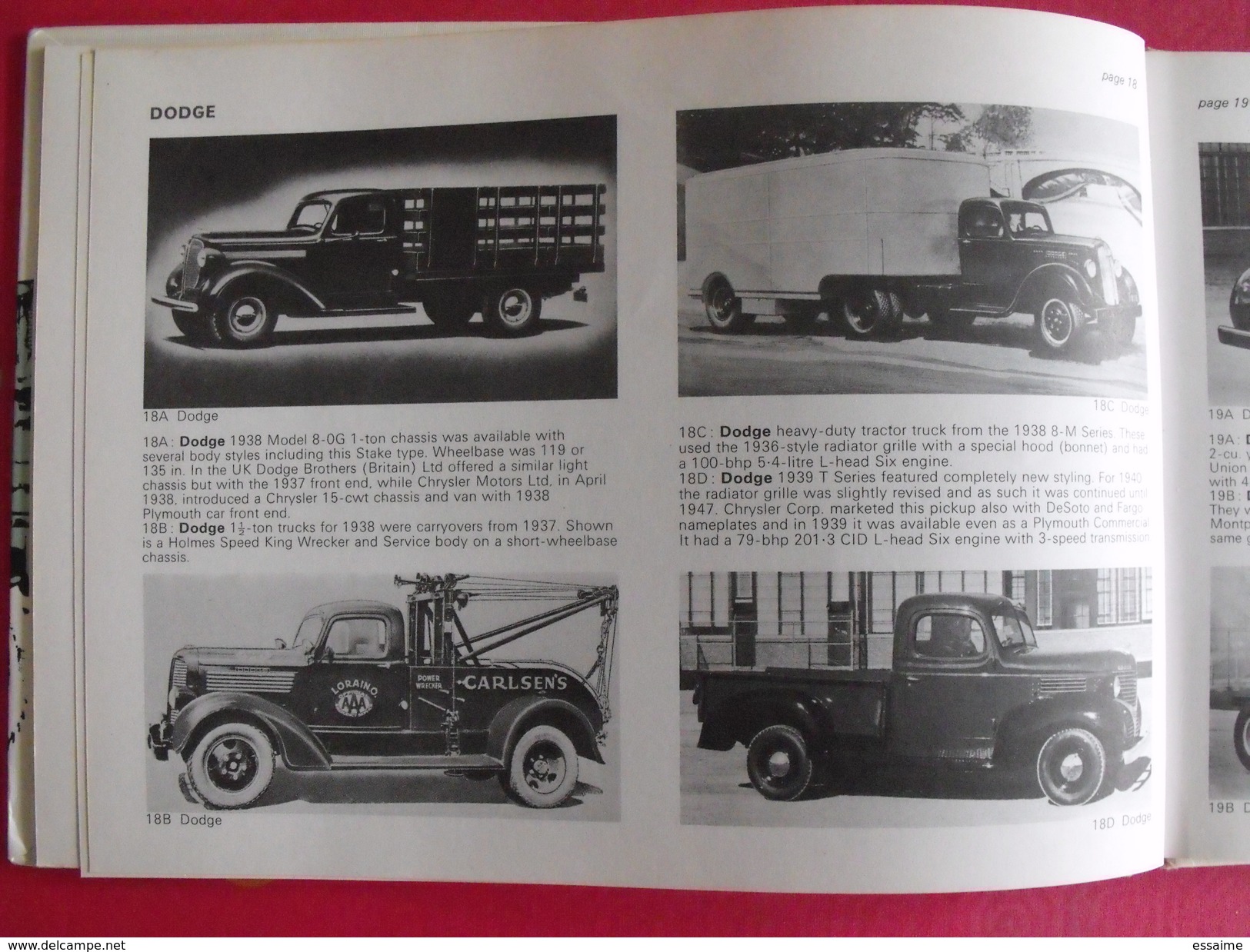 American Trucks Of The Late Thirties. 1935-1939. Camions Des Années 1930. Warne 1975 - Livres Sur Les Collections