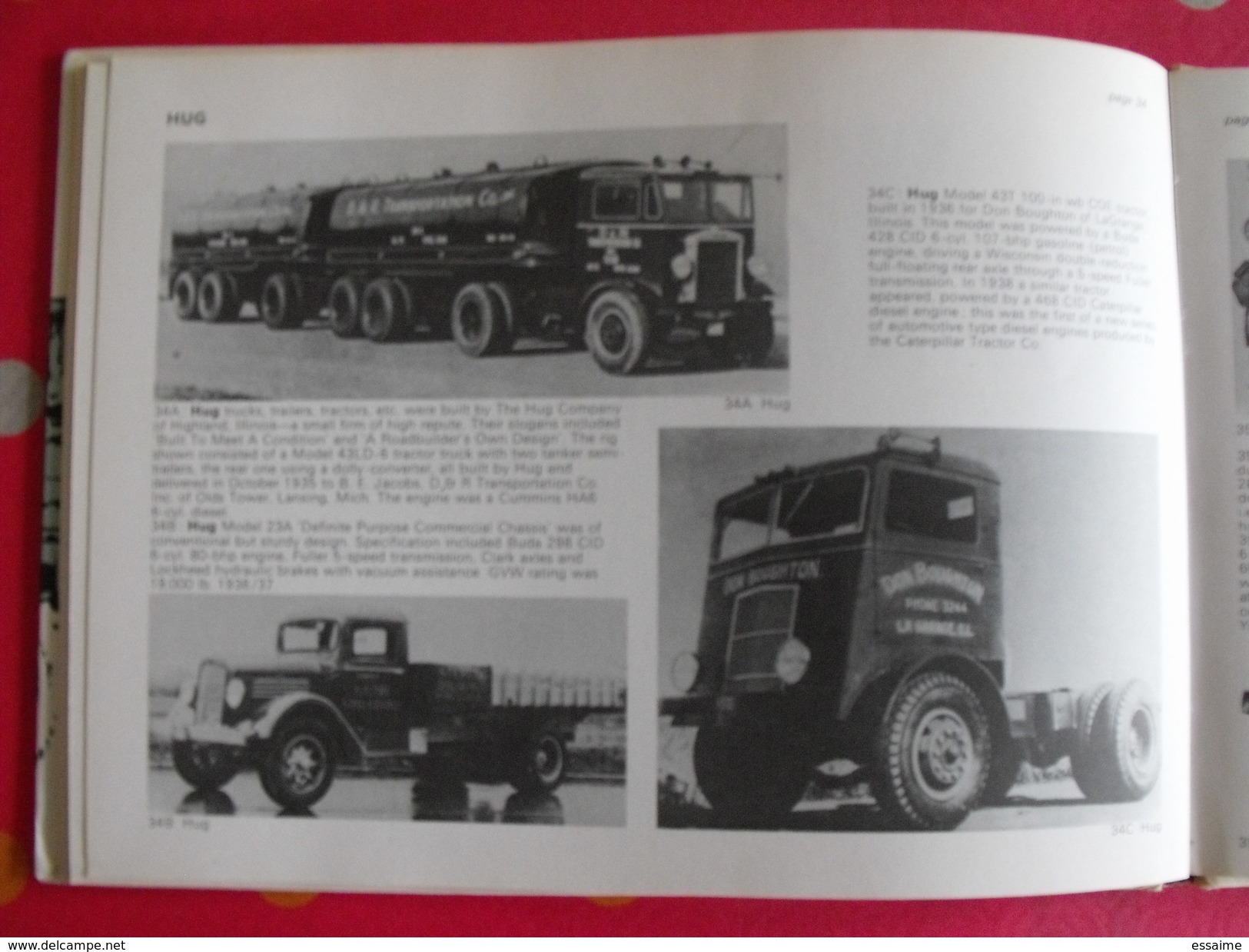 american trucks of the late thirties. 1935-1939. camions des années 1930. Warne 1975