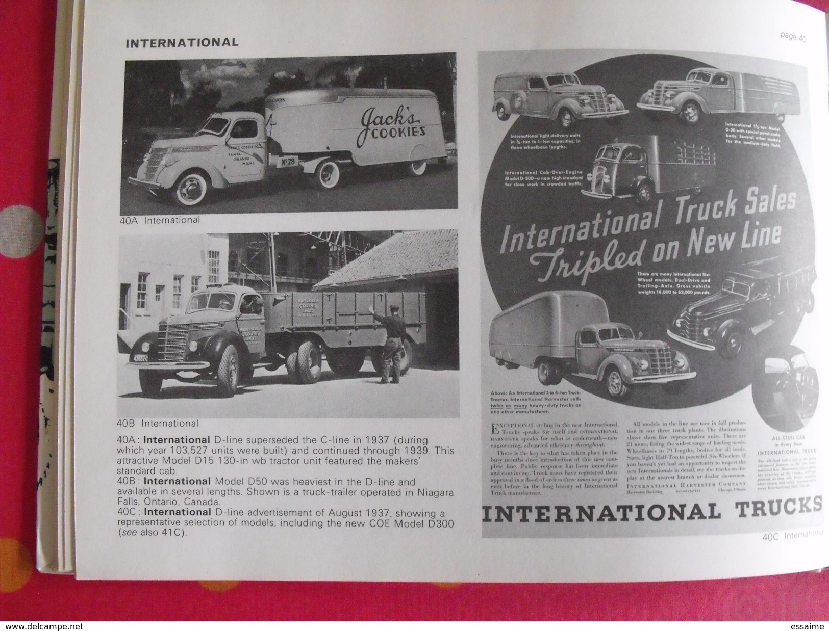 american trucks of the late thirties. 1935-1939. camions des années 1930. Warne 1975