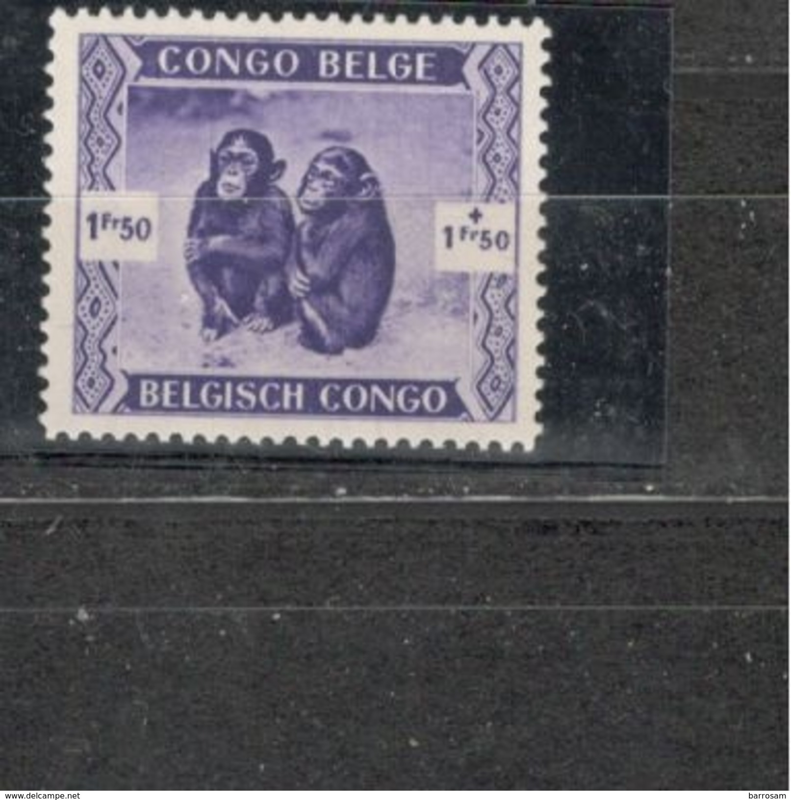 BelgianCongo1939: ScottB29mnh** CHIMPANZEE - Chimpanzees