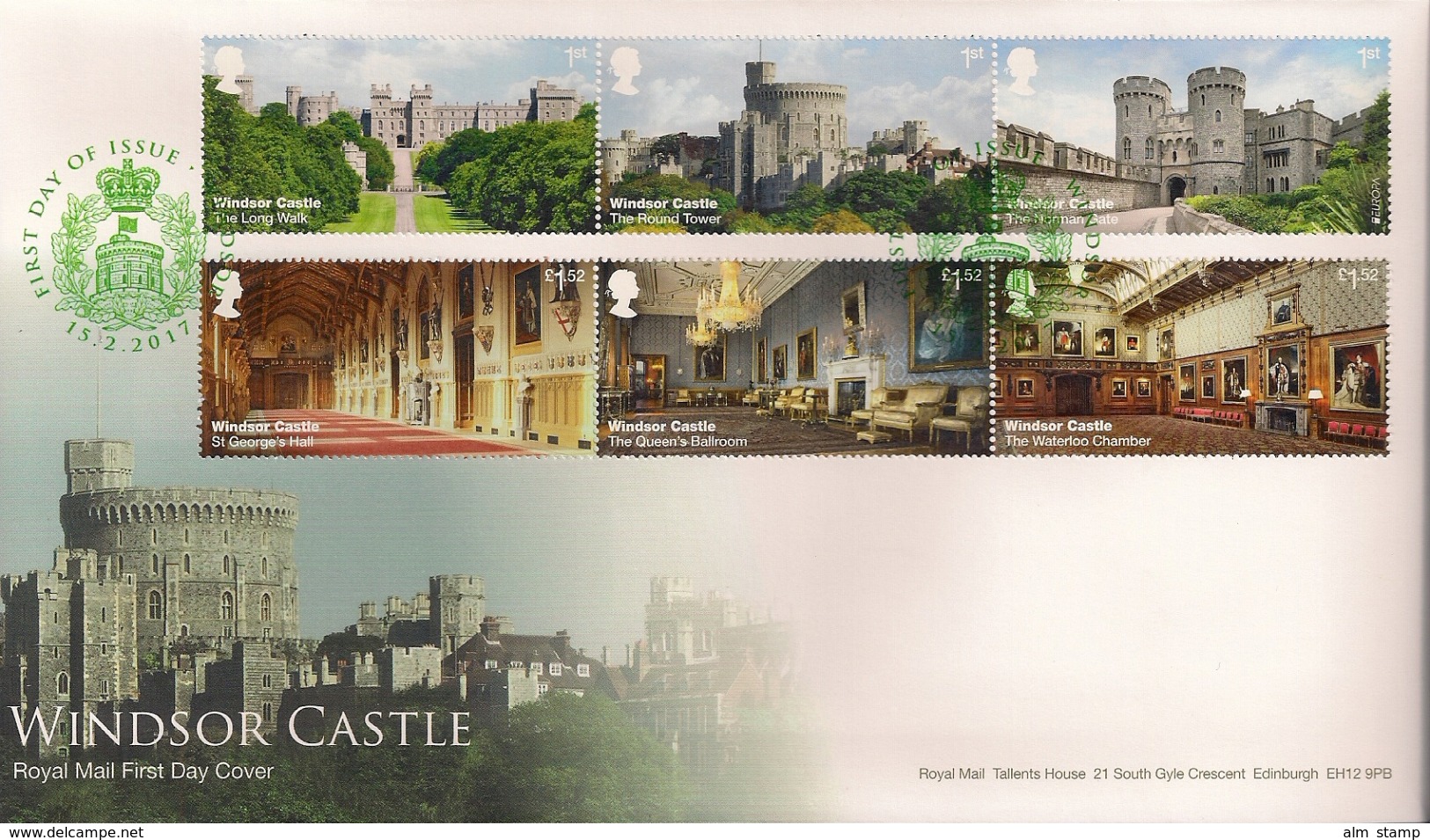 2017 Great Britain Grossbritannien  First Day Cover - Windsor Castle - 2017