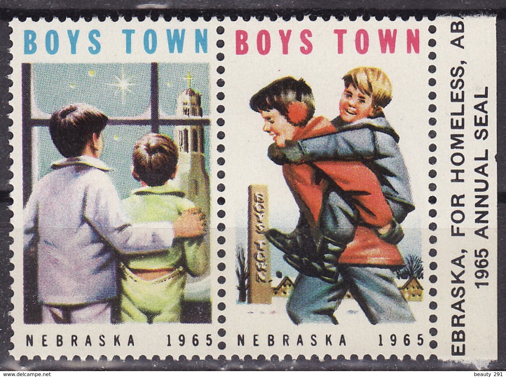 USA 1965 BOYS TOWN NEBRASKA Vignette Cinderella Charity Seals Seal Poster Stamp Label - Ohne Zuordnung
