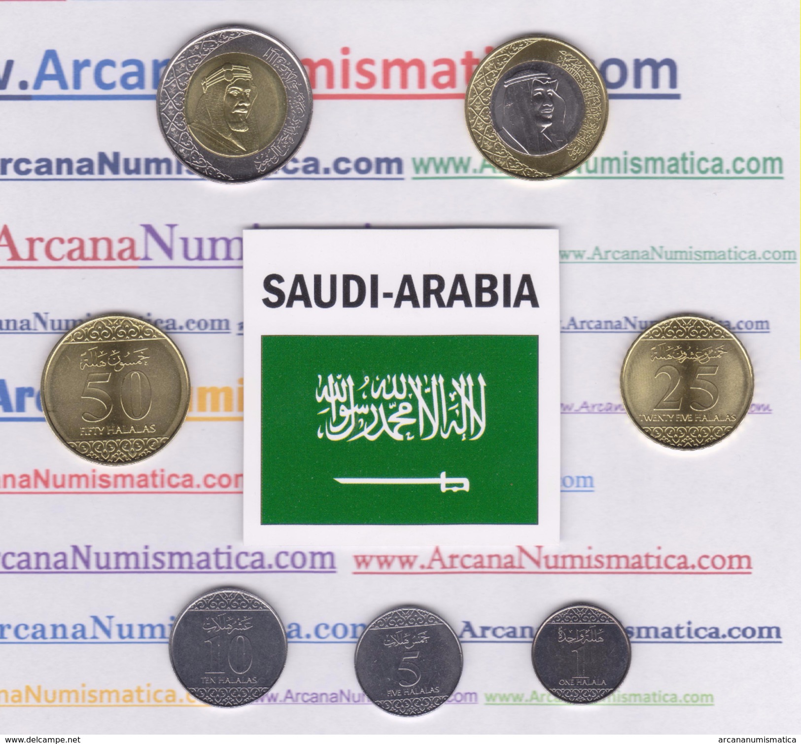 ARABIA SAUDI   Set 7 Monedas  2.016 2016 H. 1438   SIN CIRCULAR  T-DL-12.047 - Arabie Saoudite