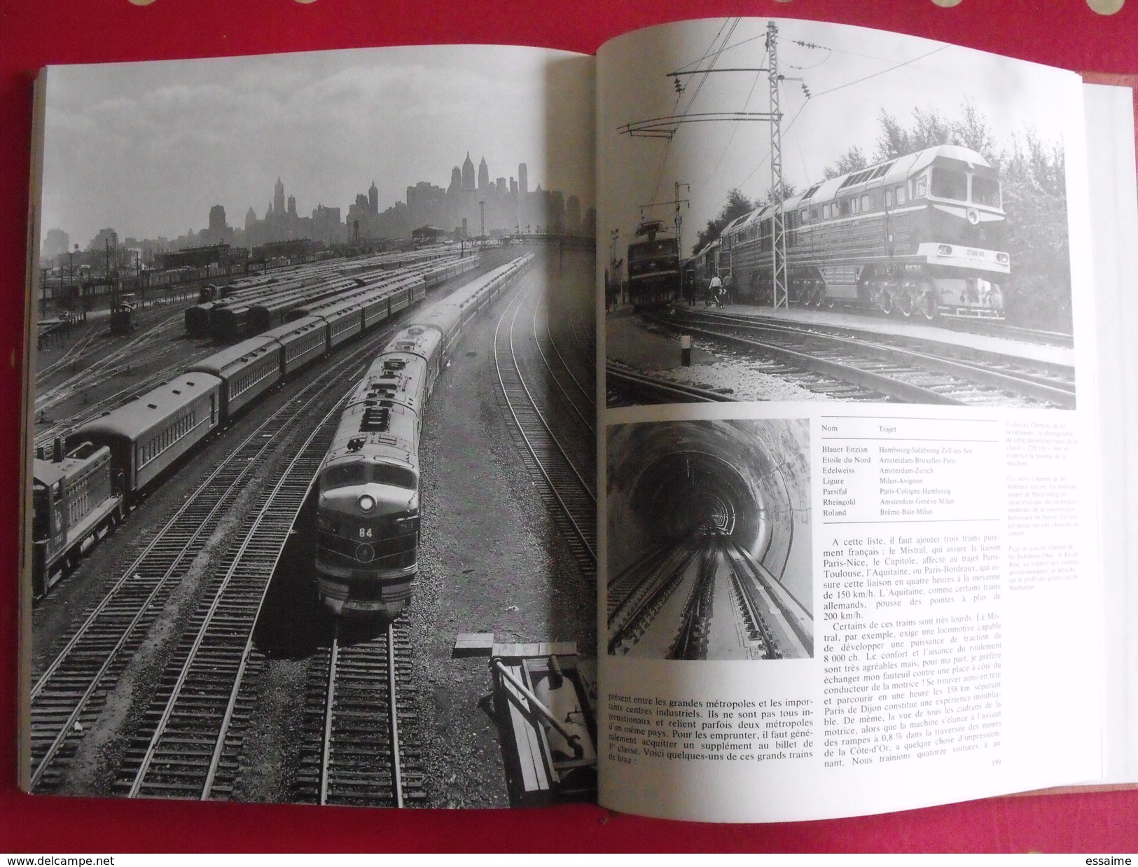 chemins de fer d'hier et d'aujourd'hui. Nock. Albin michel 1976. trains locomotive