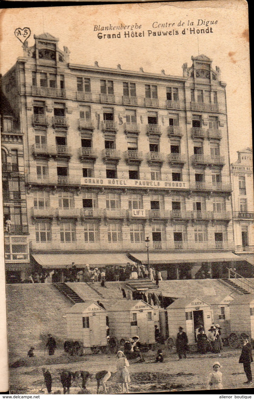 CPA BLANKENBERGE (DATE ILLISIBLE) - GRAND HOTEL PAUWELS D'HONDT - - Blankenberge