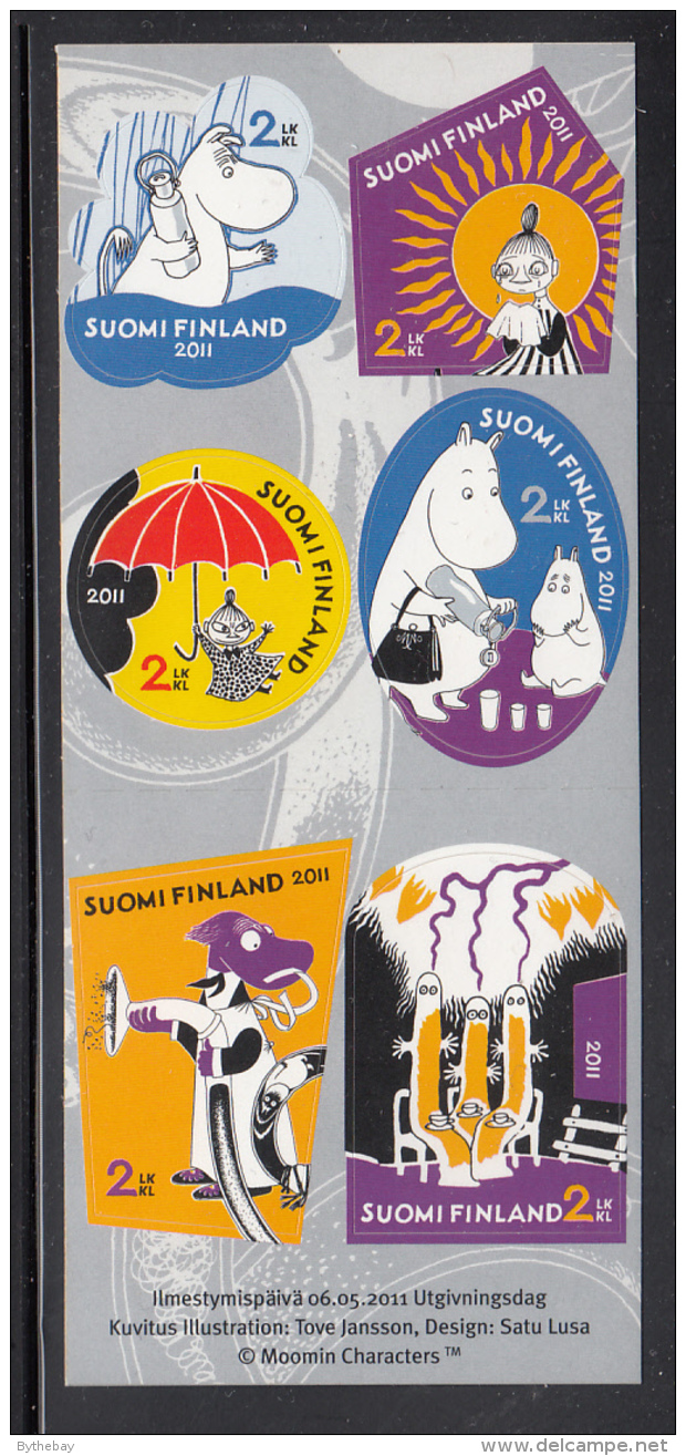 Finland MNH 2011 Booklet Pane Of 6 Moomins - Cuadernillos