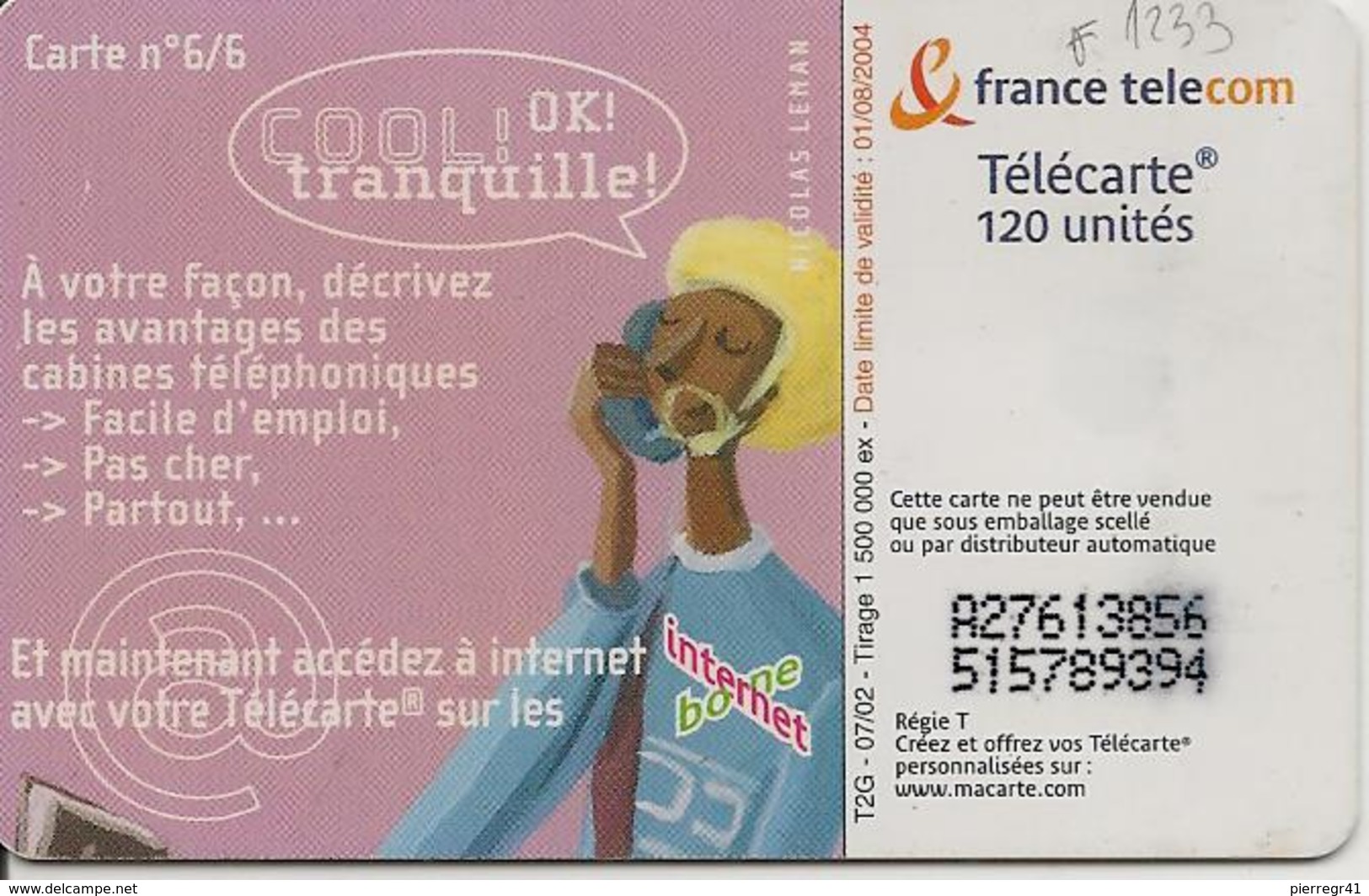 TC-PUBLIC°-F1233A-120U-SO3-07/02-COOL TRANQUILLE-6--TBE - 2002