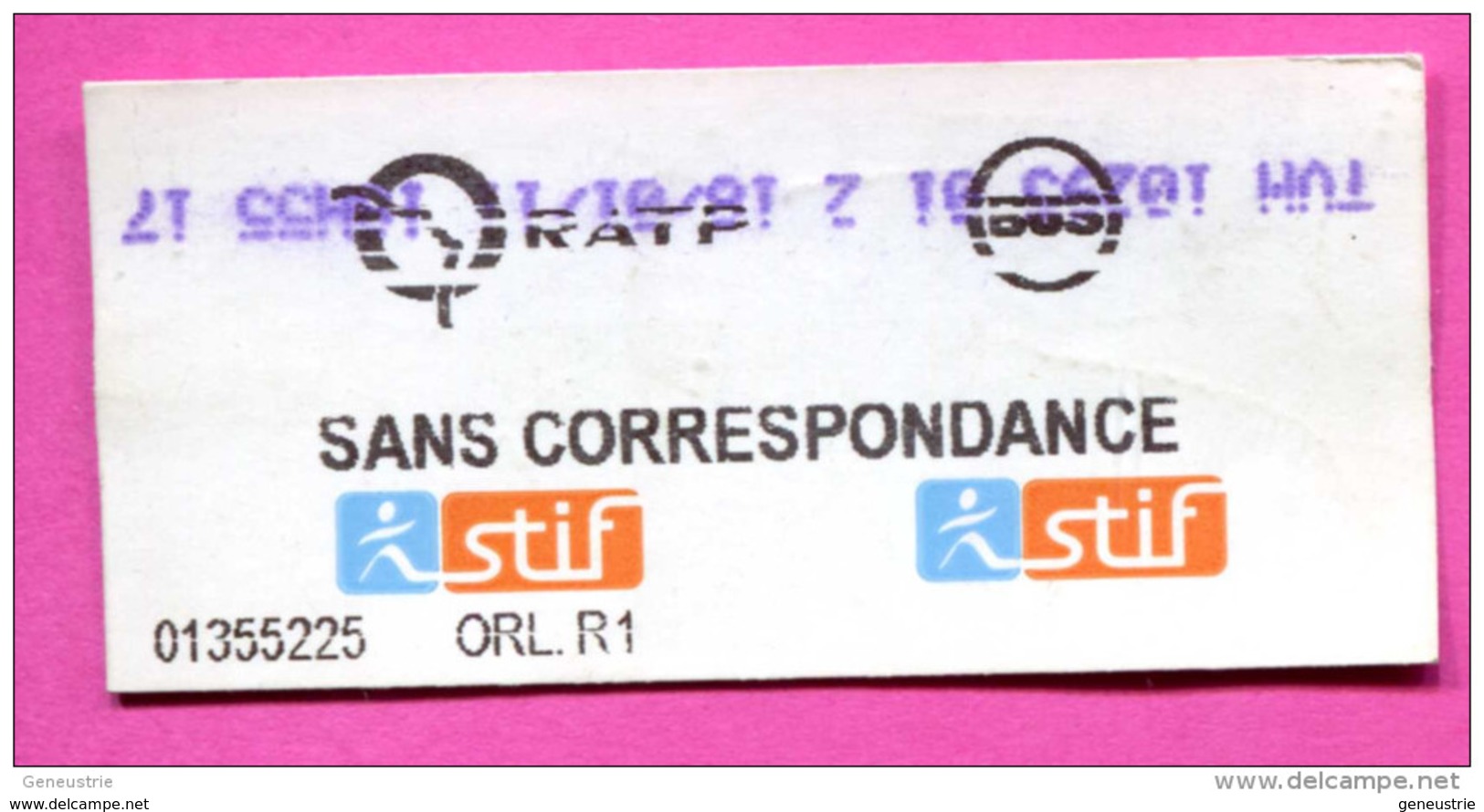 Ticket De Train / Métro - RATP / SNCF (Sans Correspondance) Paris Train Ticket Transportation - Europa