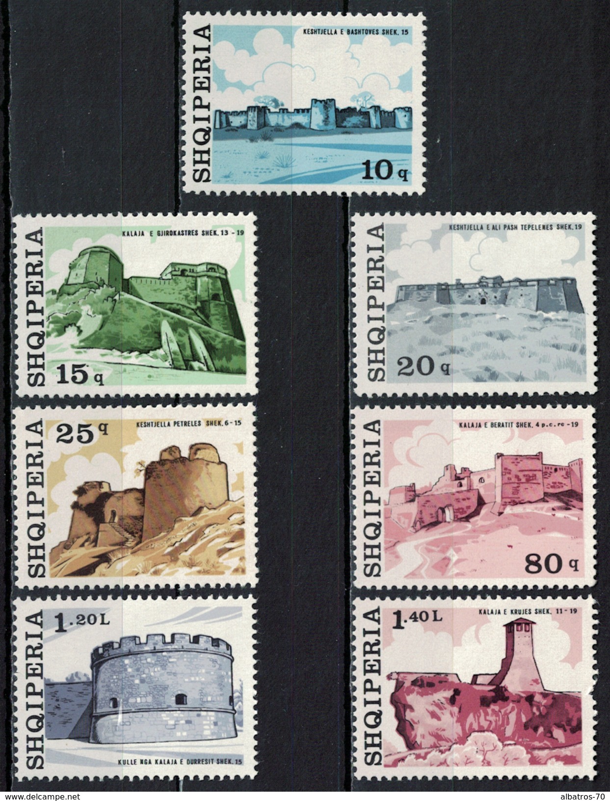 Albania 1976 _ Castles & Fortresses - Full Set MNH**&#x200B;&#x200B; - Albania