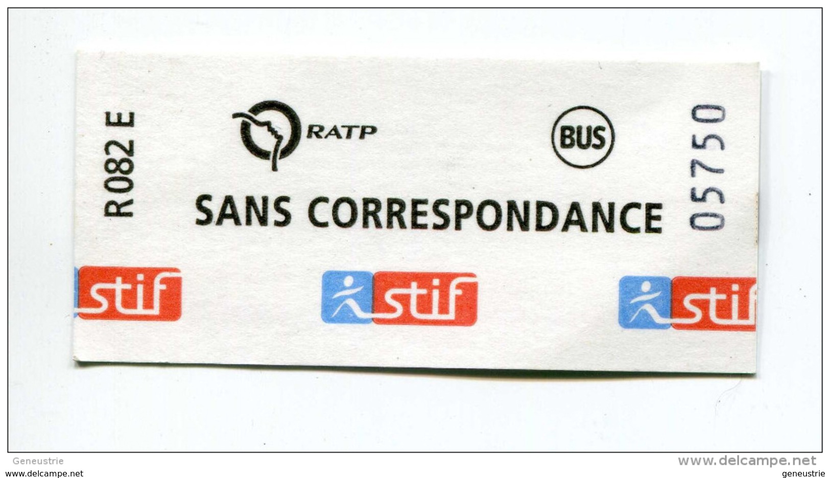 Ticket De Metro, Bus - Paris "Sans Correspondance" 2011 - RATP - Europe