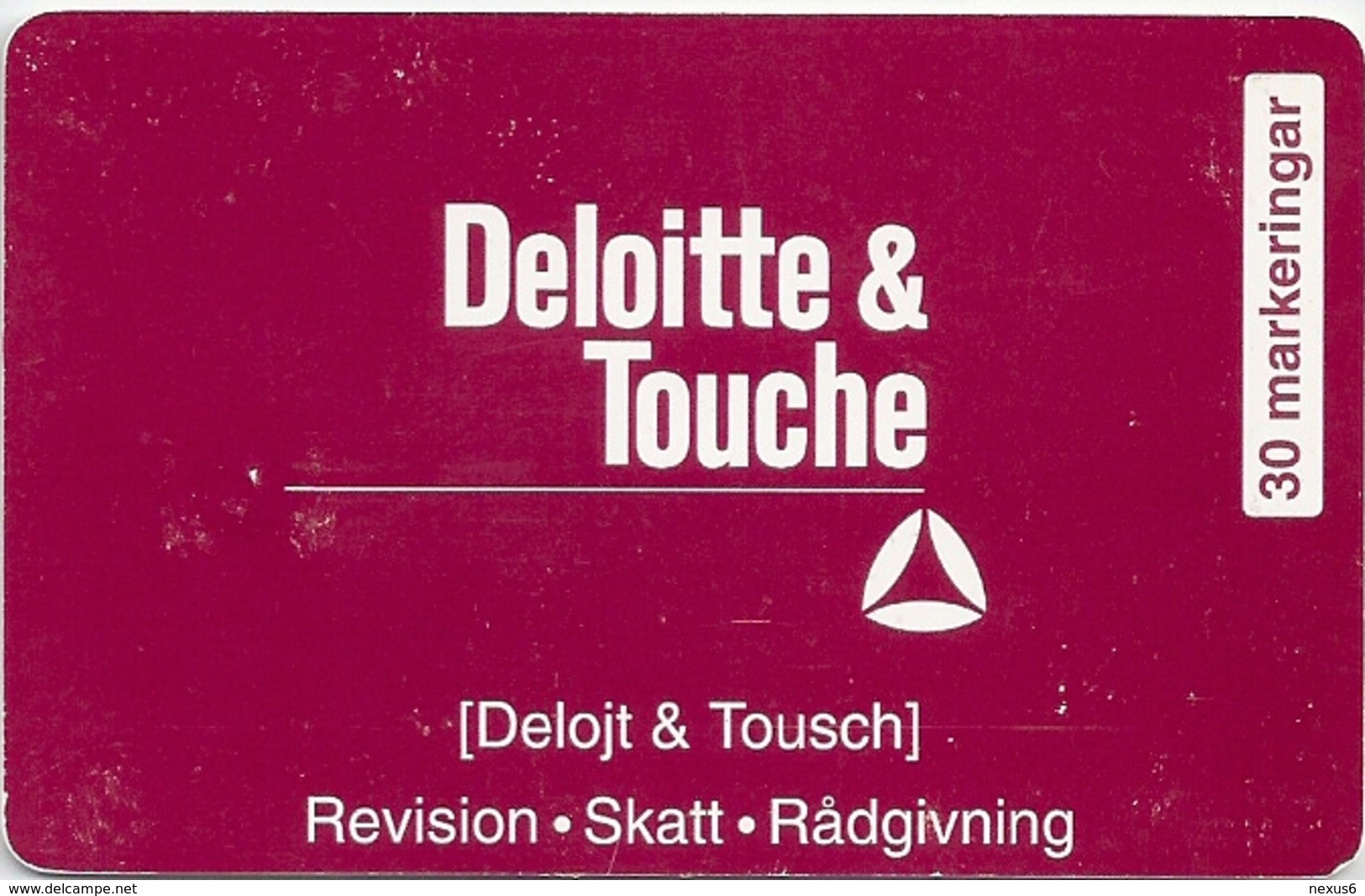 Sweden - Telia - Deloitte & Touche - 03.1996, 3.830ex, Used - Schweden