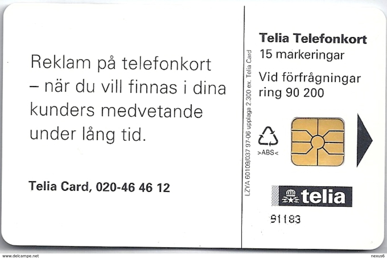 Sweden - Telia - Event Convention - 06.1997, 2.300ex, Mint (check Photos!) - Schweden