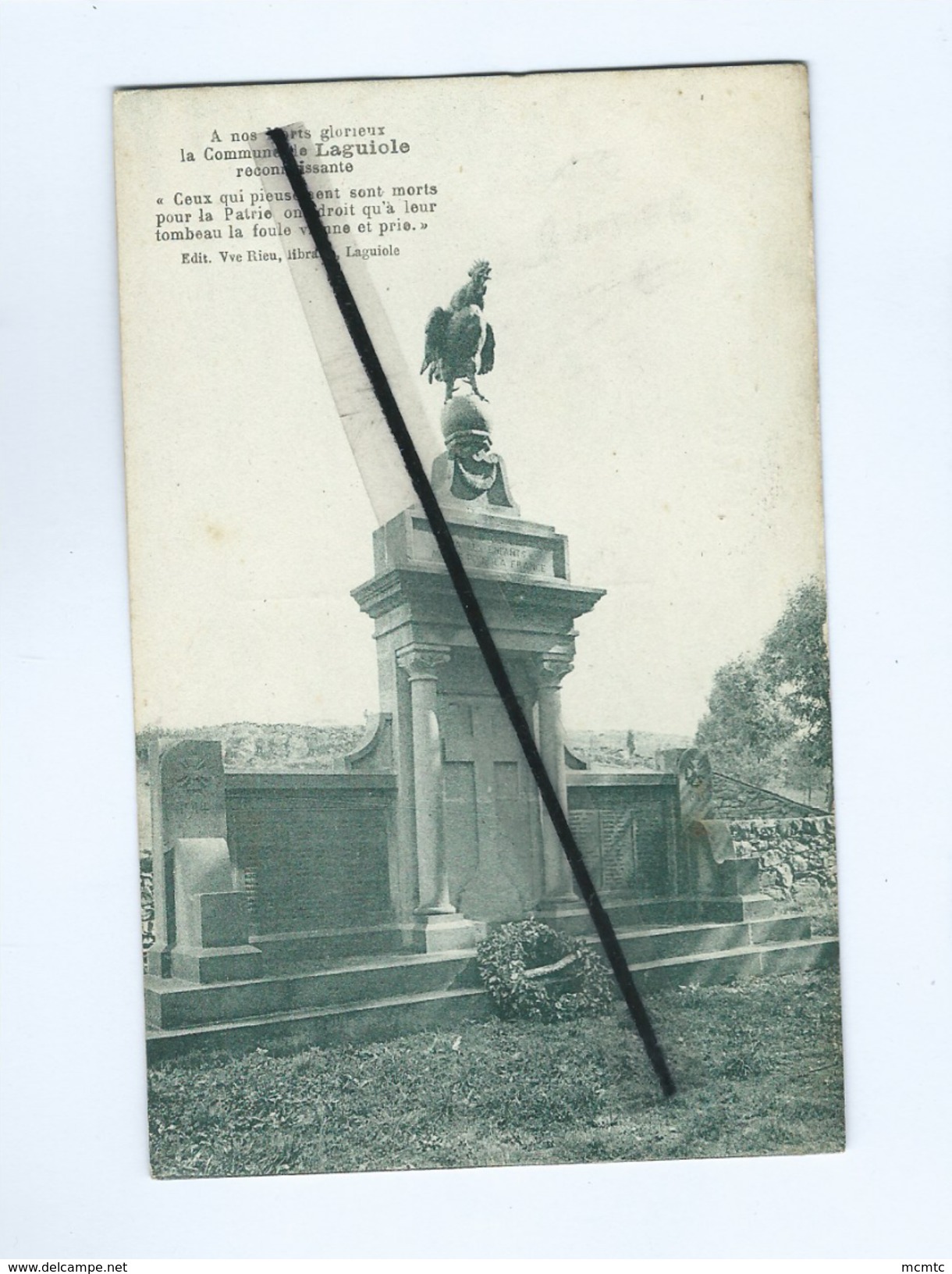 CPA - A Nos Morts Glorieux La Commune De Laguiole Reconnaissante (Monument) - Laguiole