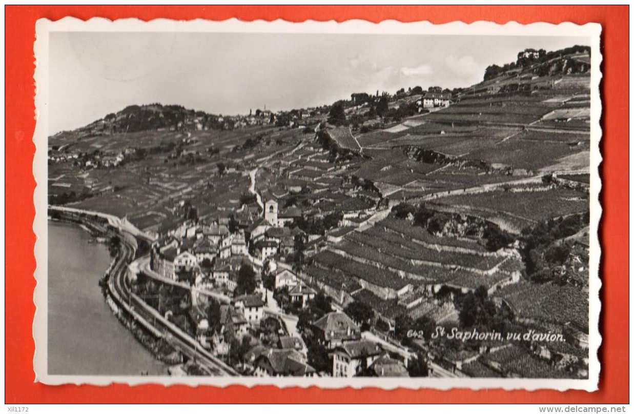 IAU-30  St.-Saphorin, Vu D'avion Lavaux. Cachet 1951 Pour Grandvaux. - Grandvaux