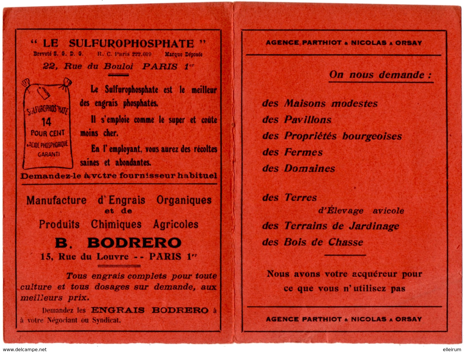 ARPAJON (91) FOIRE Aux HARICOTS D'ARPAJON.1924. 3 PAGES De PUBLICITE.ORSAY (91) PARIS. - Non Classés