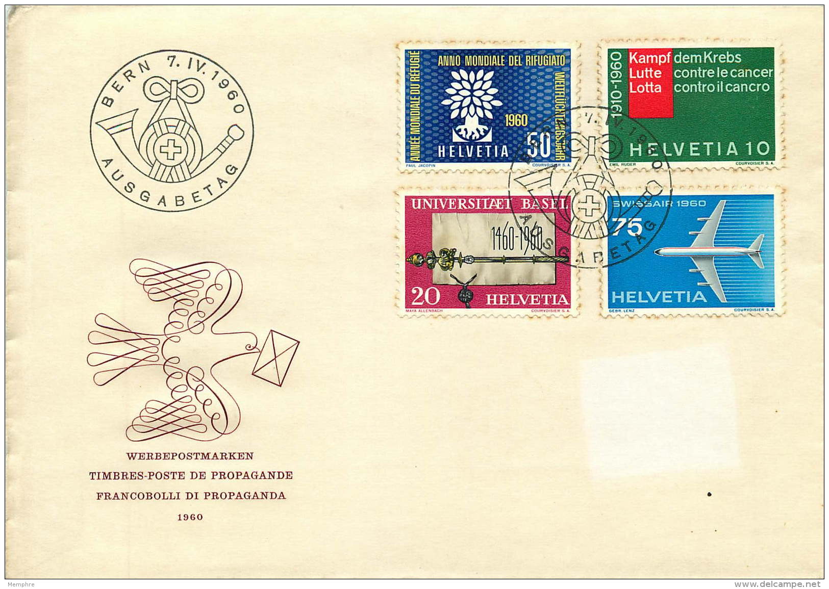 1960  Timbres De Propagande Zum 351-4  MiNr 692-5 - FDC