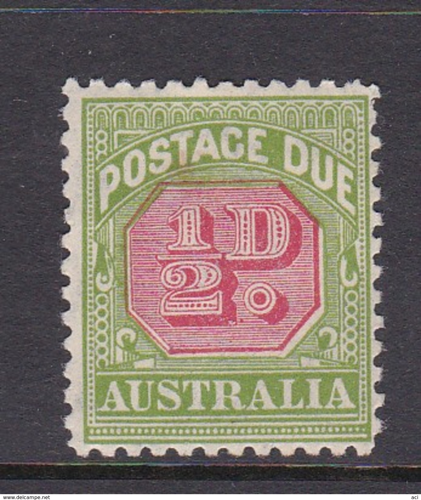 Australia Postage Due Stamps SG D105 1934 Half Penny Perf 11 Mint Hinged - Impuestos