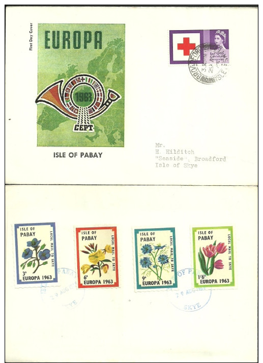 EUROPA-Cept, 1963, FDC:  Isle Of Pabay - 1963