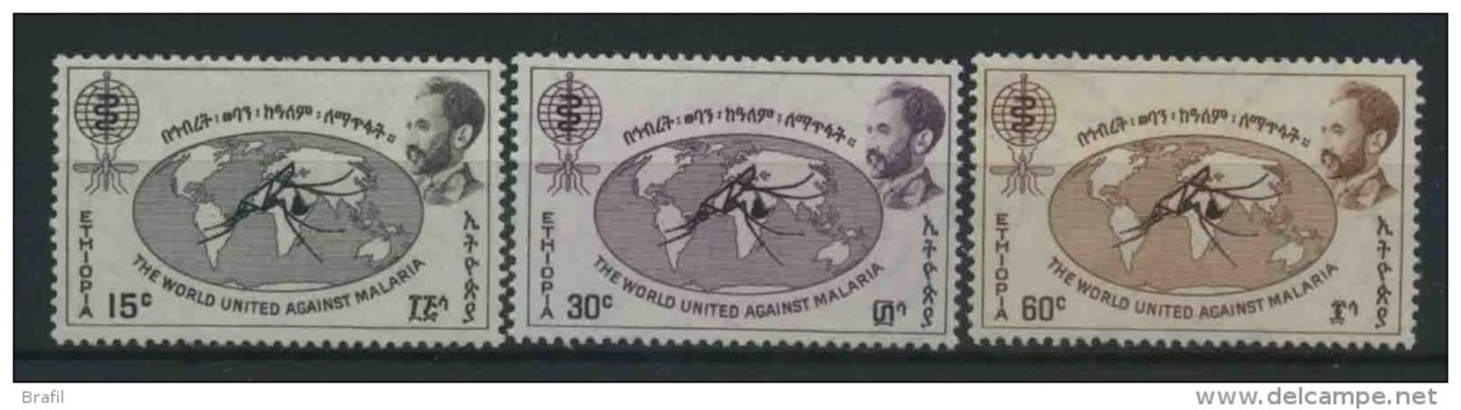 1962 Etiopia, Malaria Paludisme , Serie Completa Nuova (**) - Ethiopia