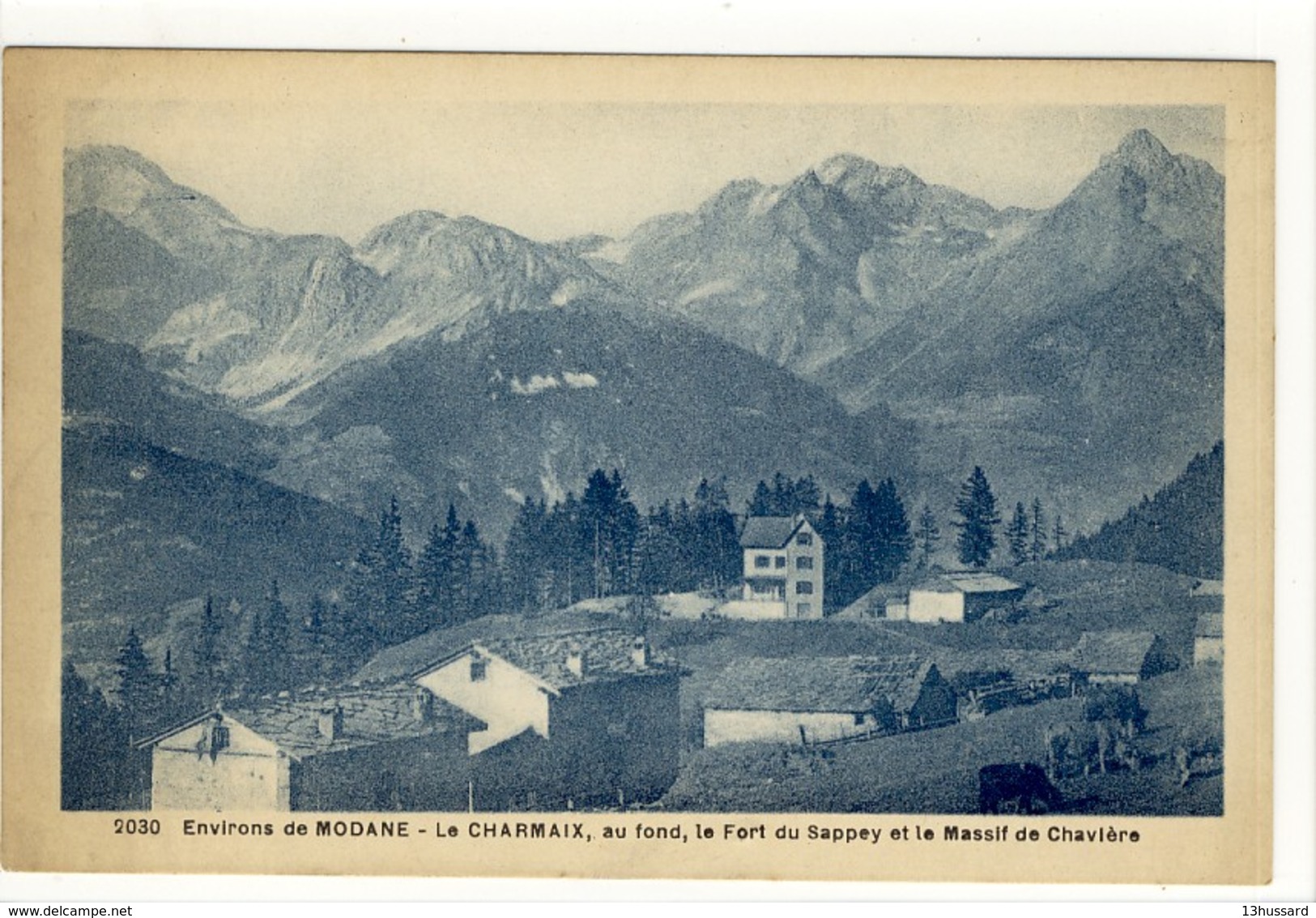 Carte Postale Ancienne  Le Charmaix - Au Fond, Le Fort Du Sappey Et Le Massif De Chavière - Other & Unclassified