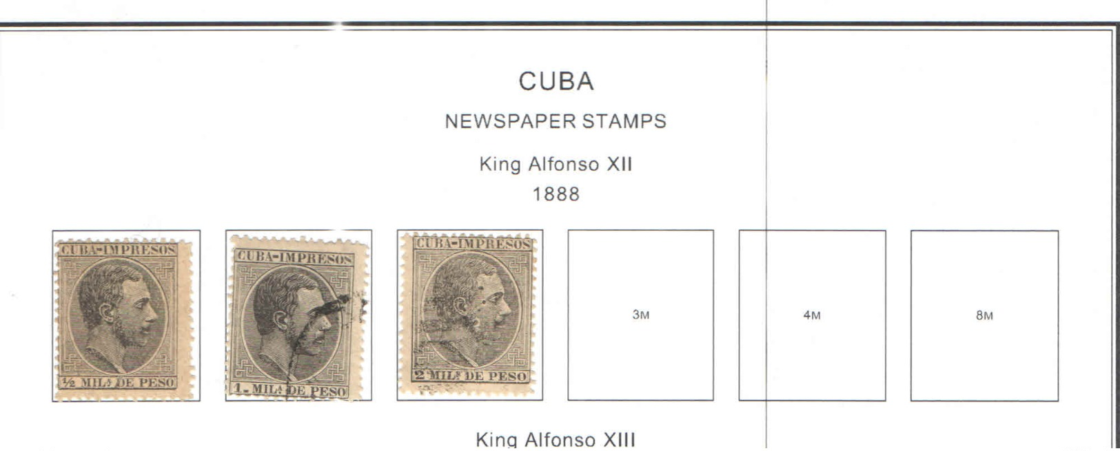 Cuba Newspaper stamps Collection 1888/1896 Nuovi e Usati See scans