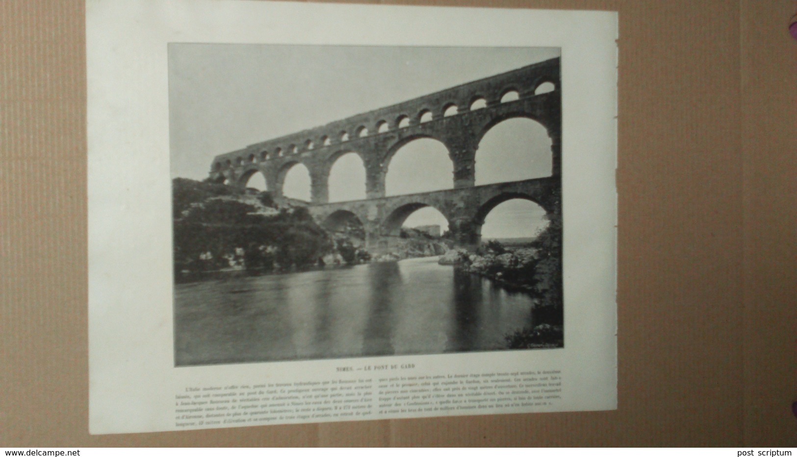 Photo - REPRODUCTION - RECTO : Nimes Le Pont Du Gard / VERSO : Bruxelles L'église Sainte Gudule - Autres & Non Classés