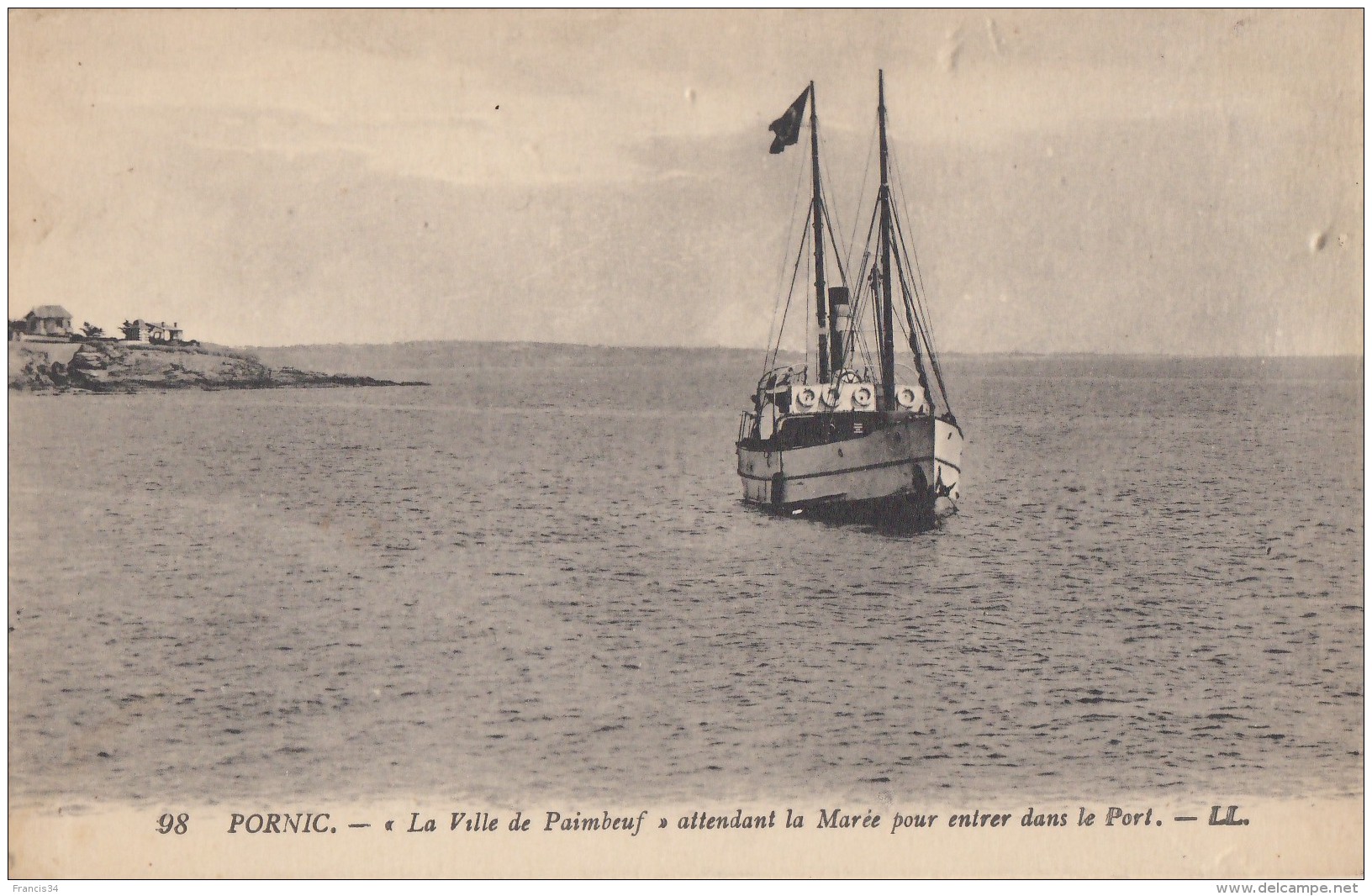 CPA - Pornic - La Ville De Paimbeuf Attendant La Marée Pour Entrer Dans Le Port - Pornic