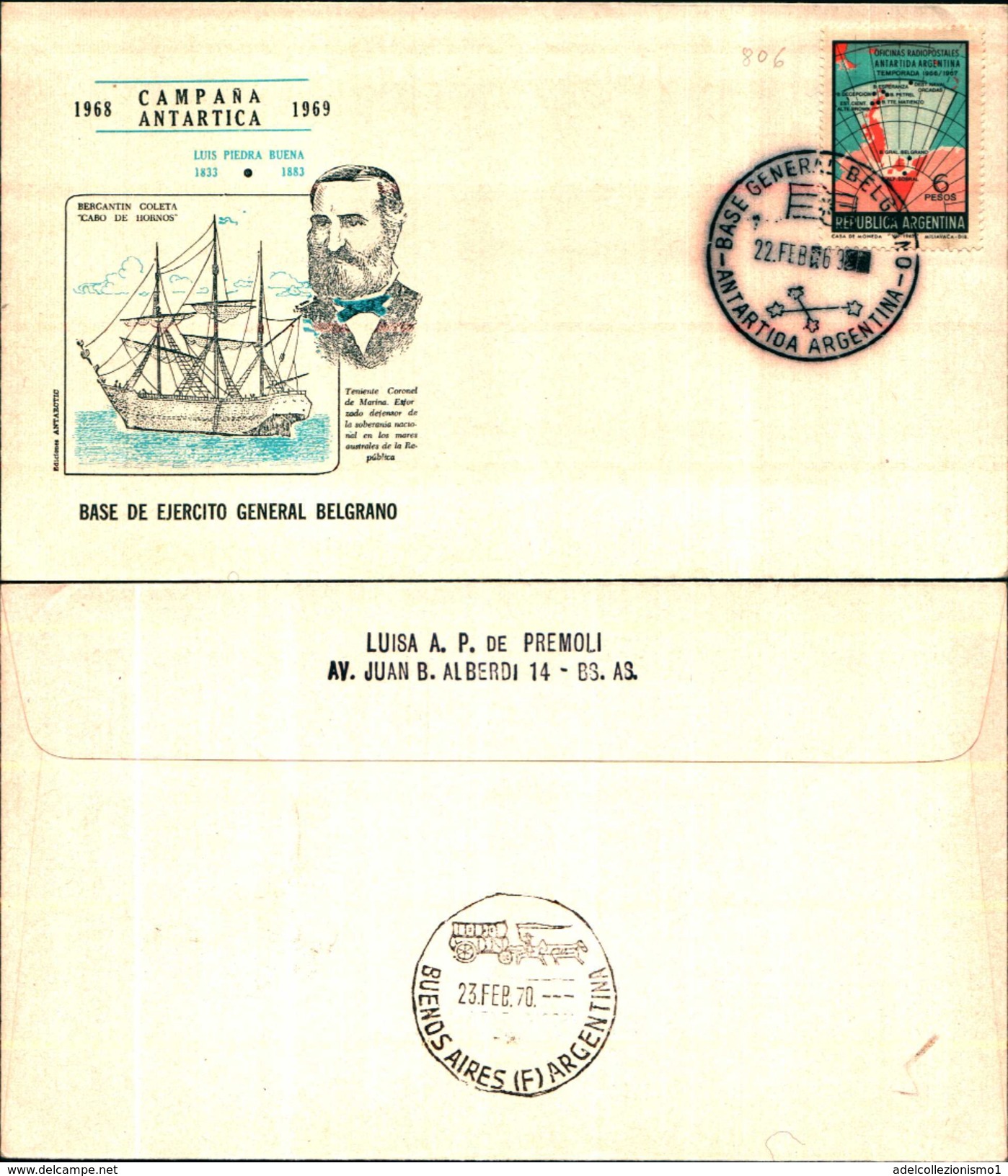 86859) Argentina - 1963 FDC Campagna Artica-base De Esercito General Belgrano - FDC