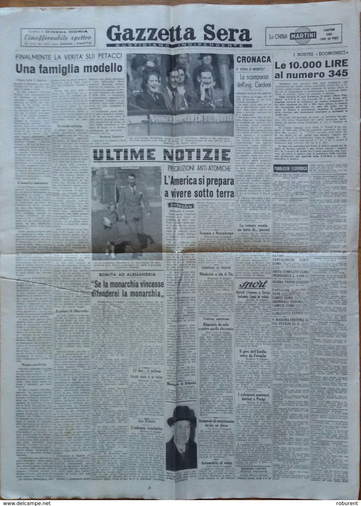 "GAZZETTA  SERA" - 6-7 MAGGIO 1946-VITA E MIRACOLI DI UN CHILO DI ZUCCHERO-(4 PAGINE ORIGINALI) - Altri & Non Classificati