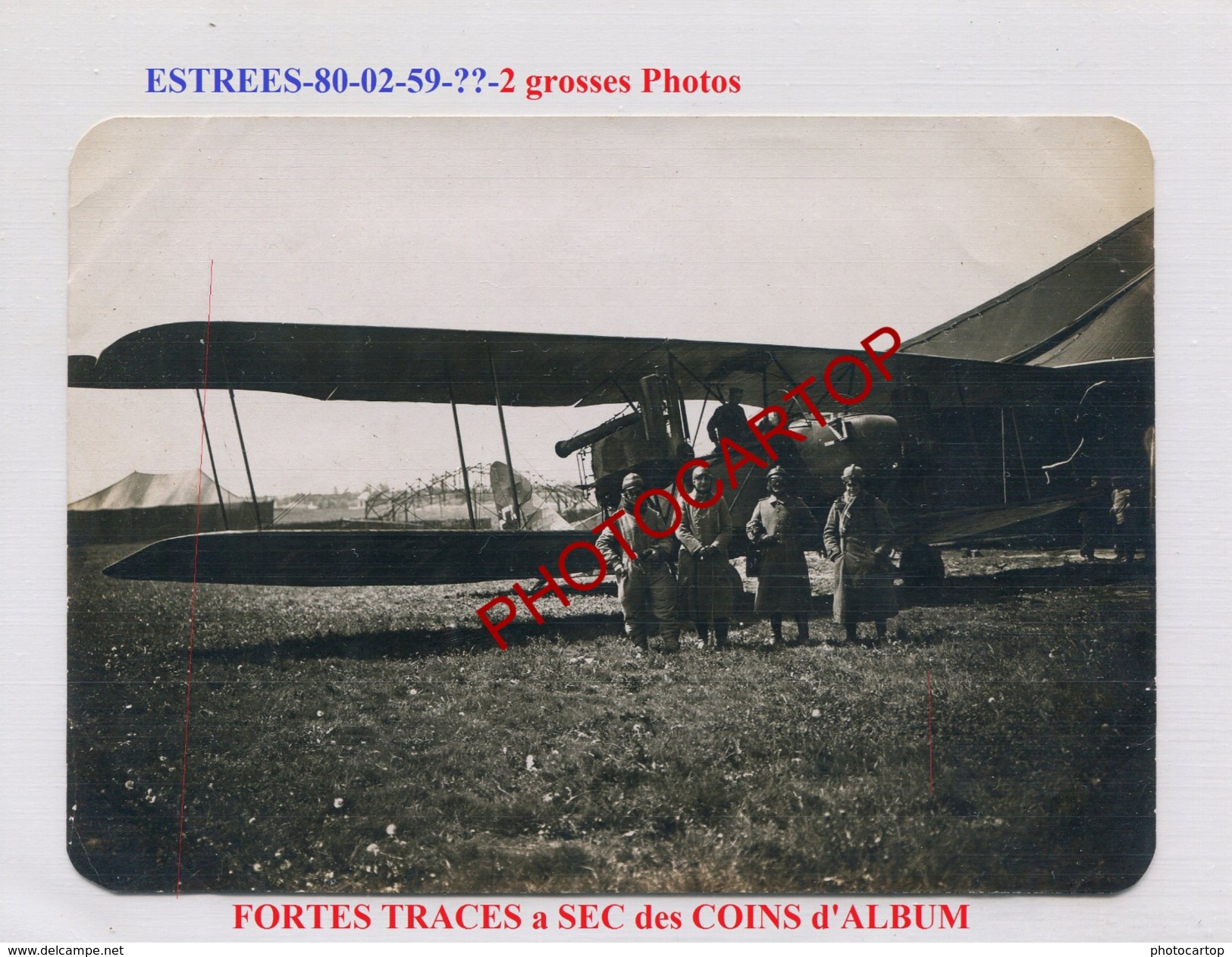 ESTREES-Terrain D'Aviation All.-2 Grosses PHOTOS Allemandes-Guerre 14-18-1 WK-Fliegerei-Militaria-FRANCE-80-02-59-?- - 1914-1918: 1st War