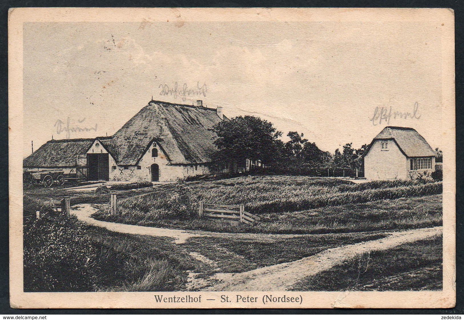 A1358 - Alte Ansichtskarte - Sankt Peter Ording - Wentzelhof - Gel 1932 - Mehlert - St. Peter-Ording