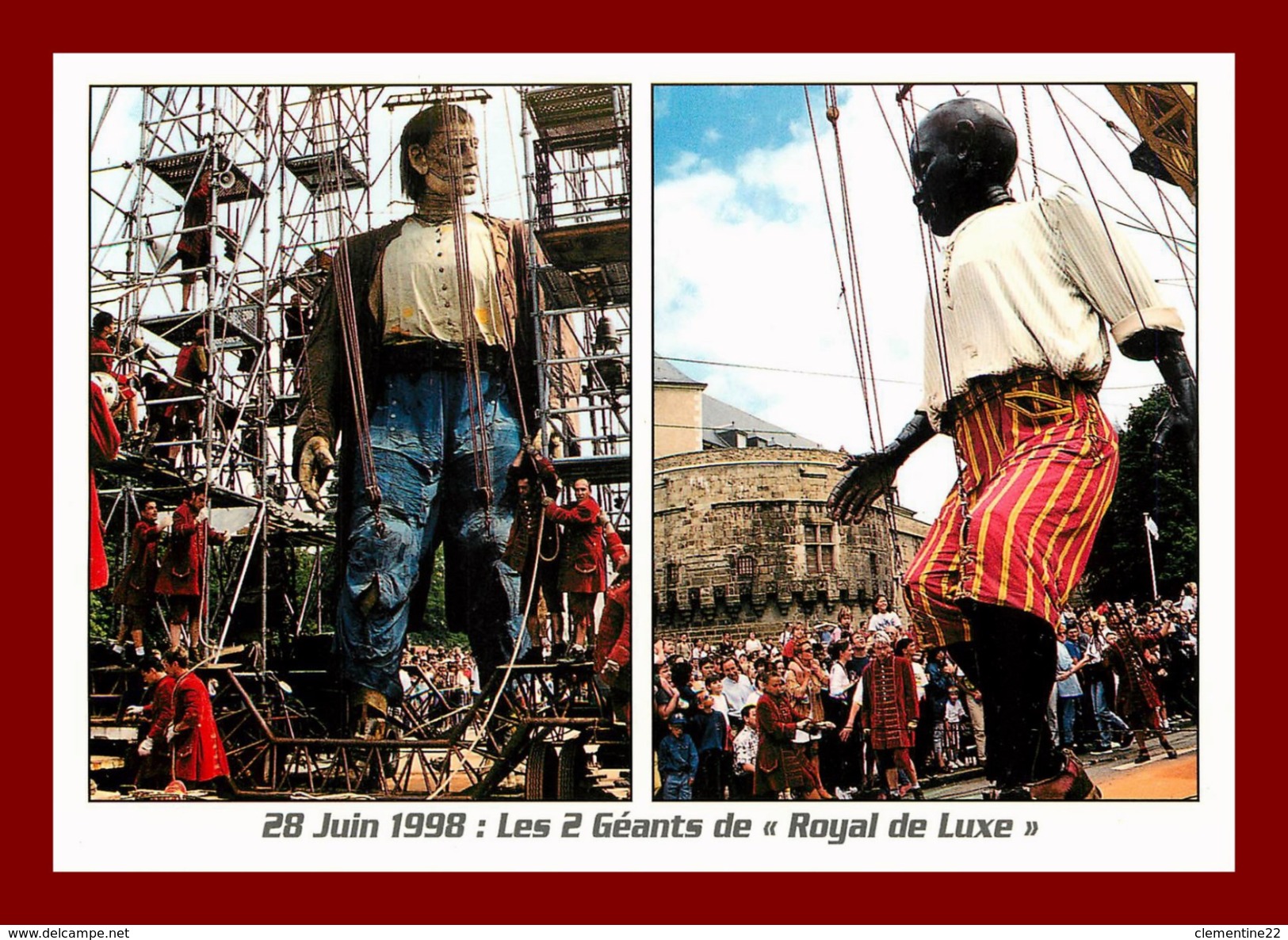 Dept 44 * Nantes *  Les 2 Géants De Royal De Luxe    ( Scan Recto Et Verso ) - Nantes