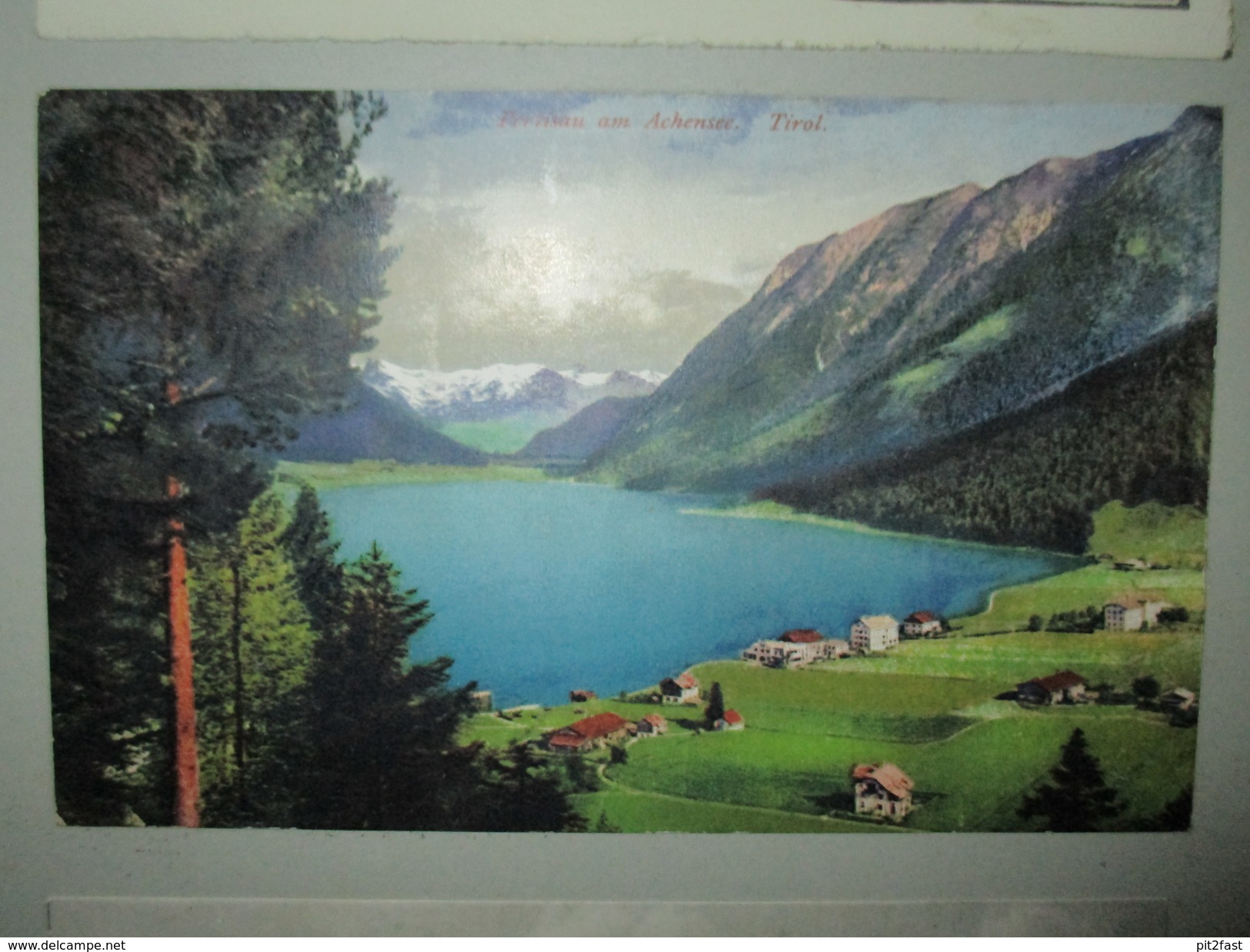 12x alte Ansichtskarten , Jenbach , Perisau , Achensee , Innsbruck , Bad Oberdorf , Hindelang , Albumseite , Album , AK