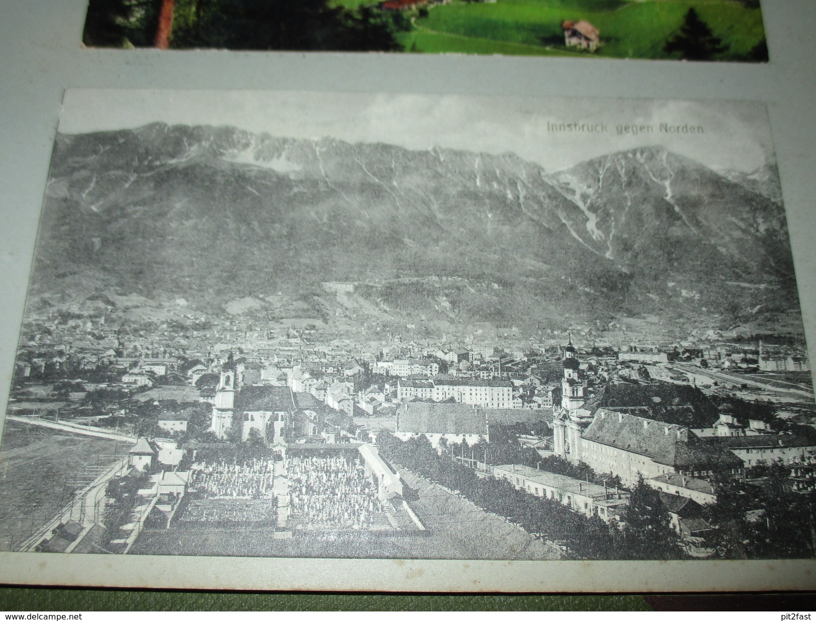 12x alte Ansichtskarten , Jenbach , Perisau , Achensee , Innsbruck , Bad Oberdorf , Hindelang , Albumseite , Album , AK