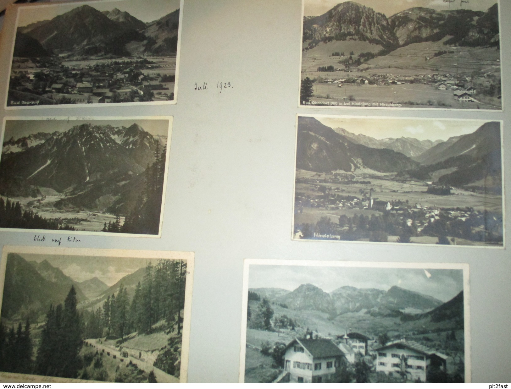 12x alte Ansichtskarten , Jenbach , Perisau , Achensee , Innsbruck , Bad Oberdorf , Hindelang , Albumseite , Album , AK