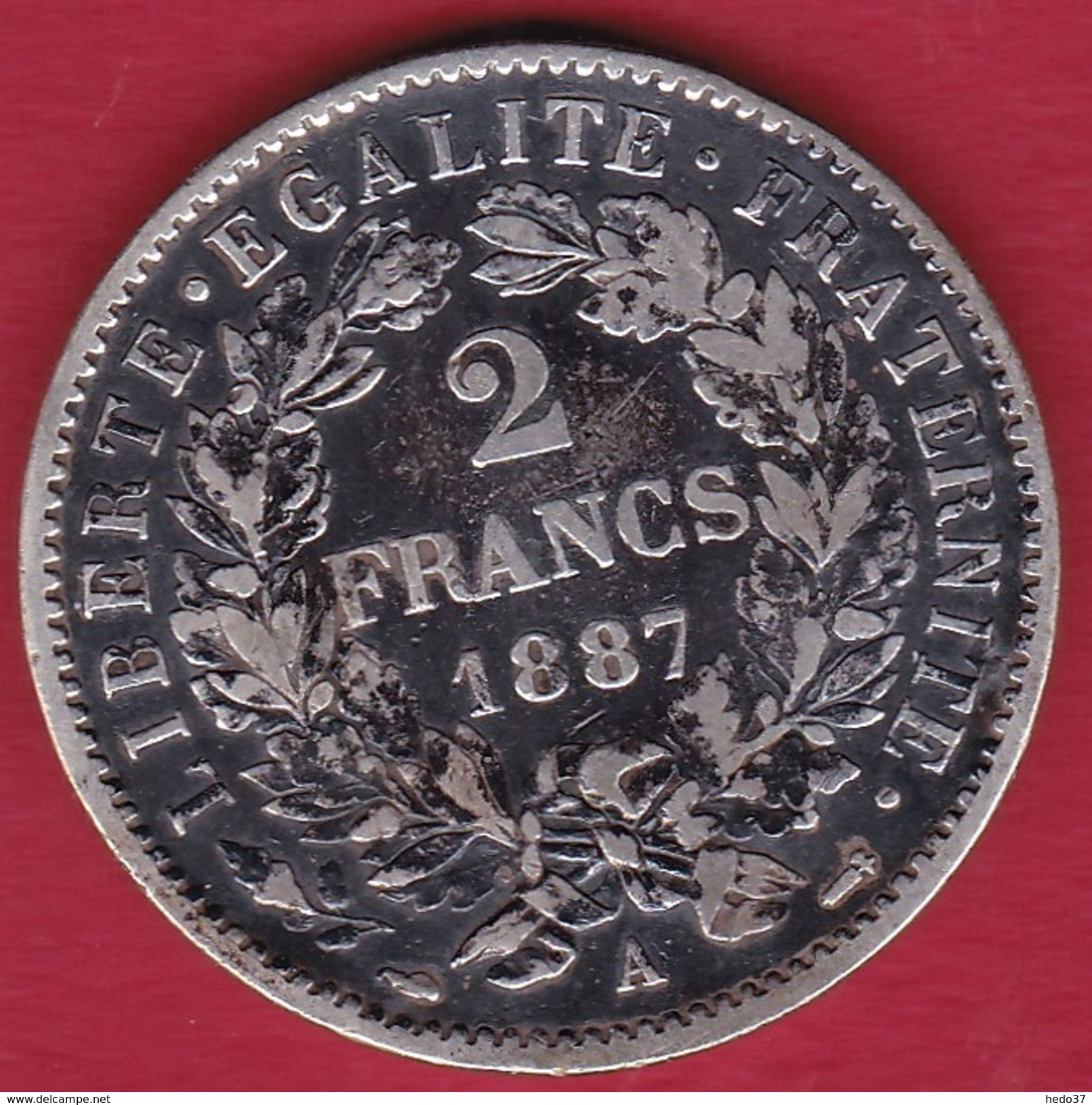 France 2 Francs Argent Cérès 1887 A - Other & Unclassified