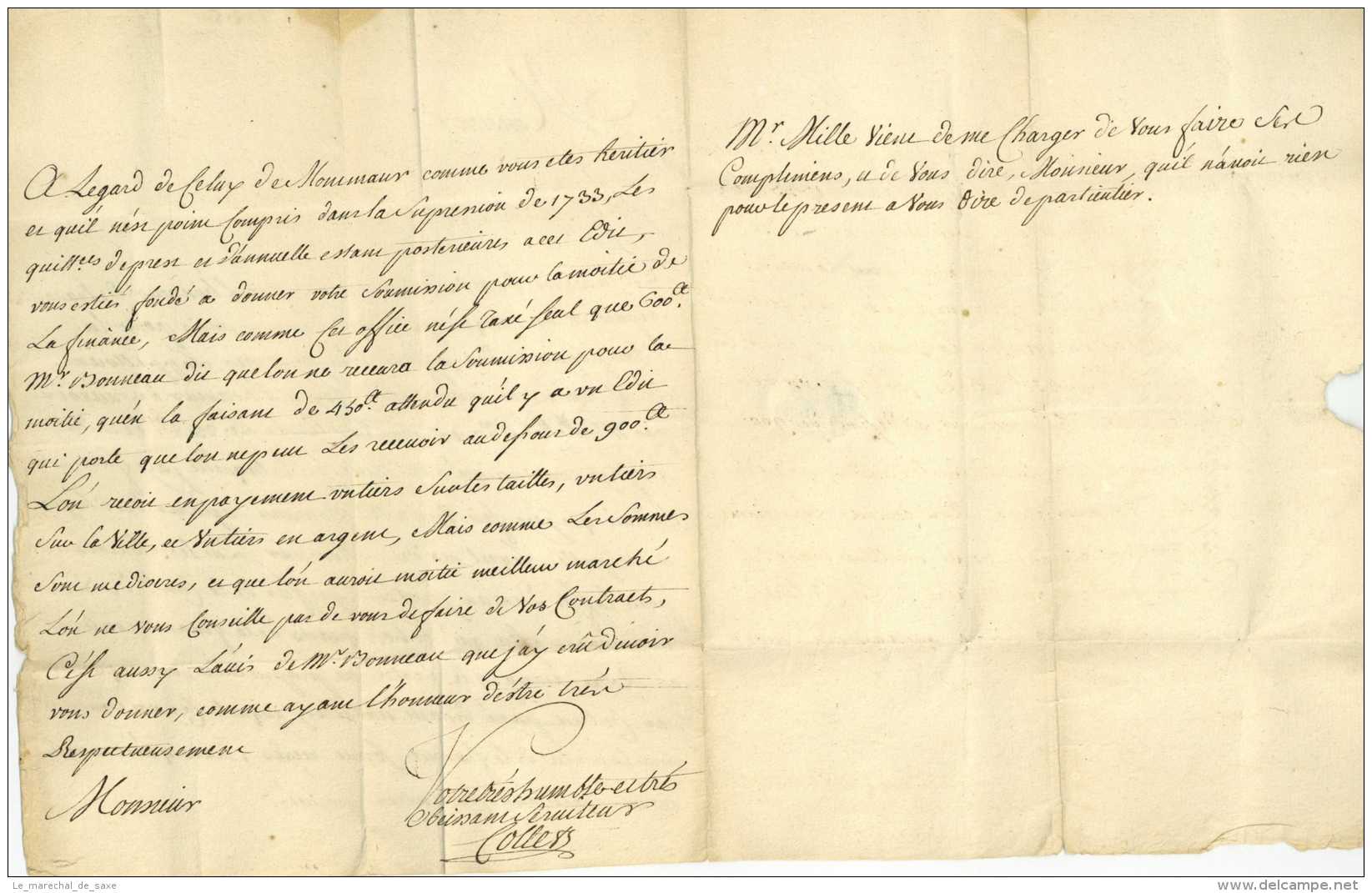 5 Lettres PARIS Pour GRENOBLE Ou Veynes 1729 à 1736 Angles Collet Charras Perrin Givodan - Manoscritti