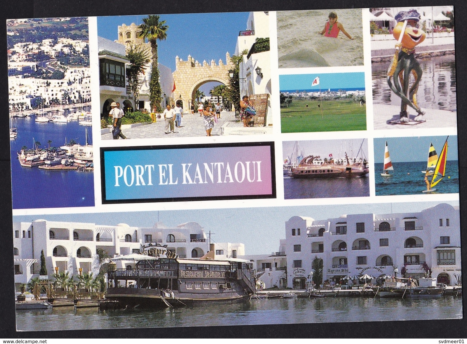 Tunisia: PPC Picture Postcard To Germany, 1999, 1 Stamp, Horse, Animal, Card: Port El Kantaoui (traces Of Use) - Tunisia (1956-...)