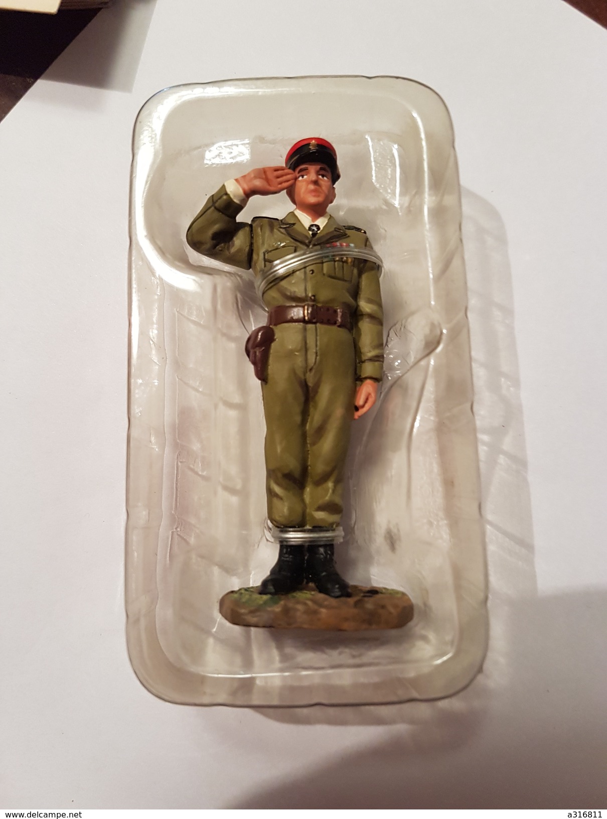 Figurine Delprado Plomb  Lieutenant-Colonel Du 1er RE 1960 - Army