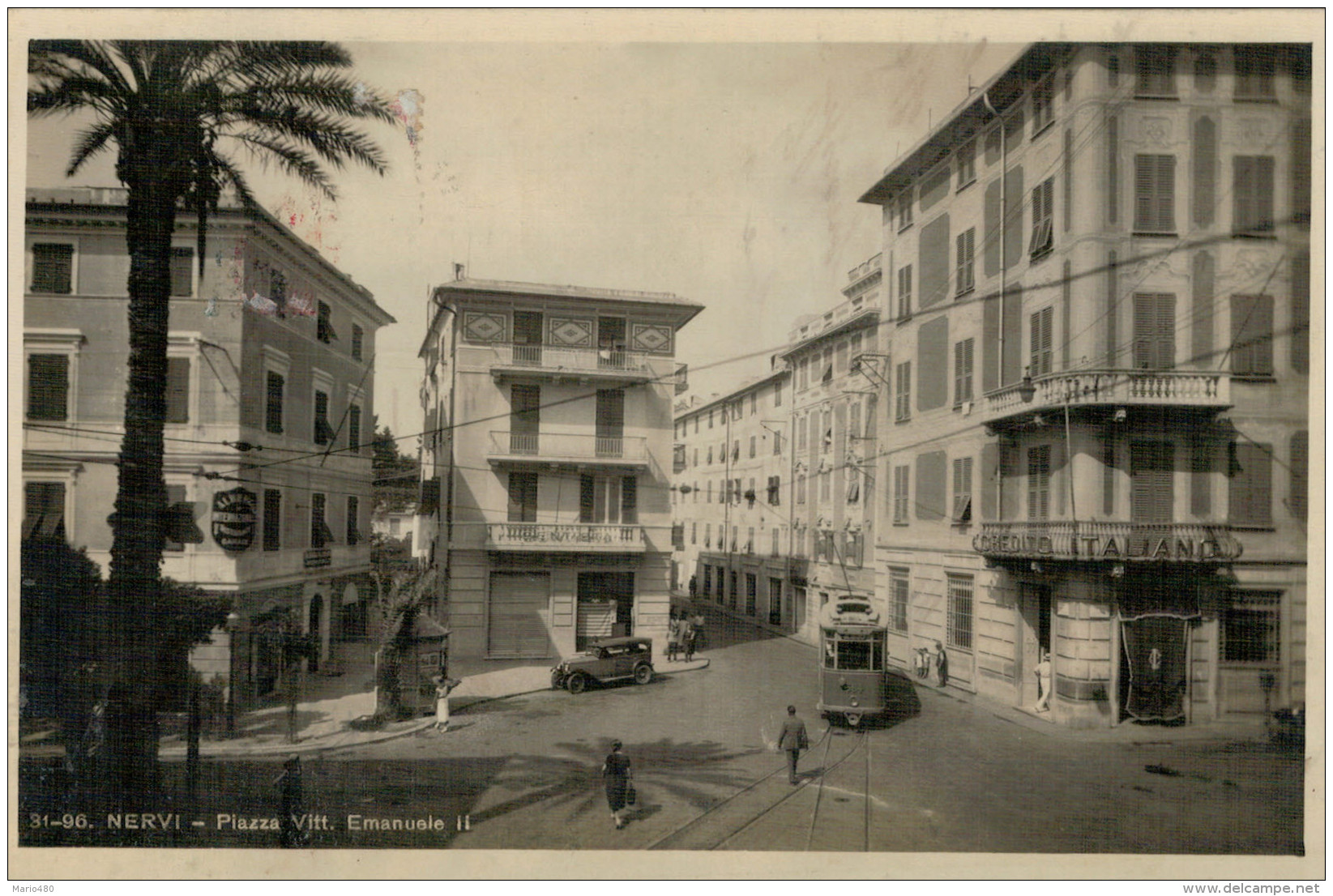 NERVI  PIAZZA  VITT. EMANUELE II°  BANCA  CREDITO  ITALIANO      2 SCAN     (NUOVA) - Other & Unclassified