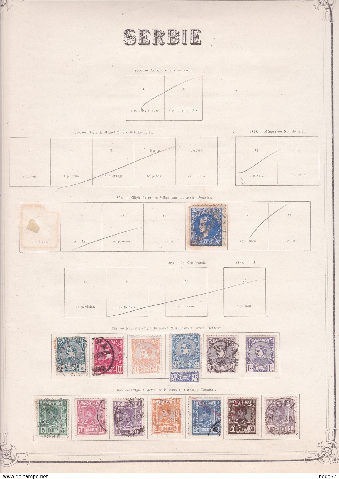 Serbie - Collection Vendue Page Par Page - Timbres Oblitérés / Neufs * Avec Charnière - B/TB - Serbie