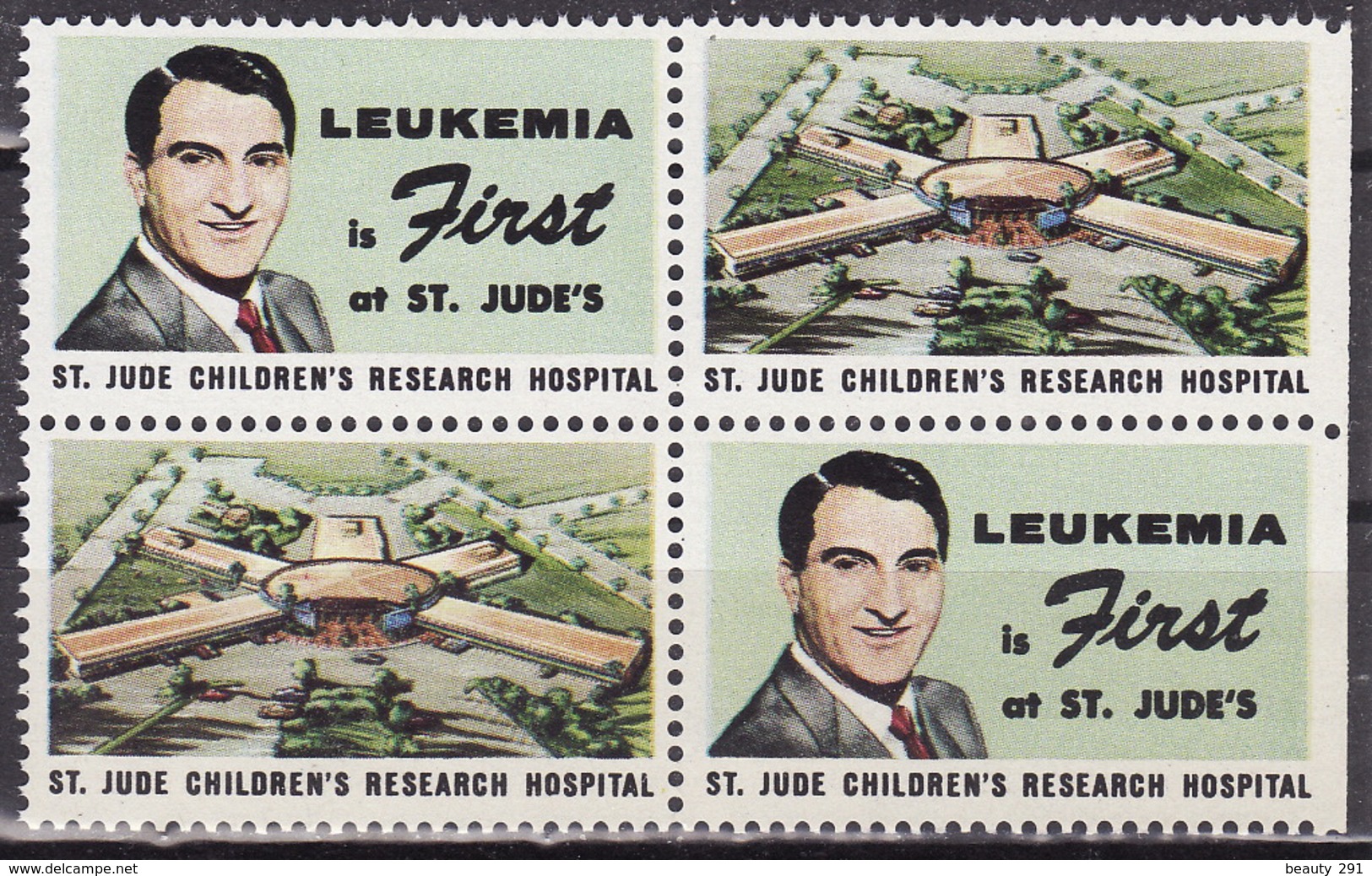 USA LEUKEMIA ST JUDE´S HOSPITAL Health Vignette Charity Seals Seal Label Poster Stamp - Non Classés