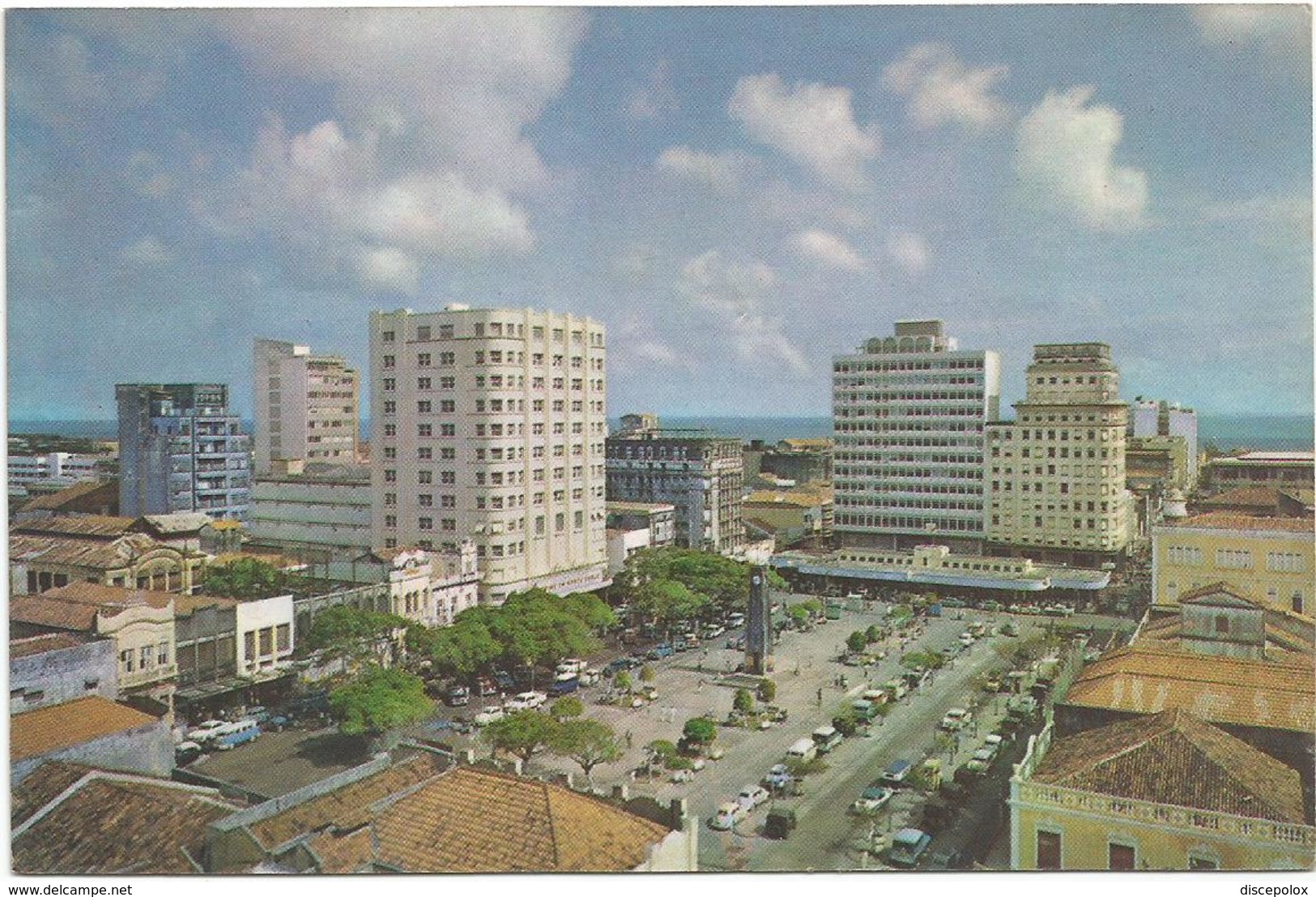 T3330 Fortaleza - Vista Parcial Do Centro - Praça Do Ferreira - Red Machine Timbre Affrancatura Meccanica Rossa 1967 - Fortaleza