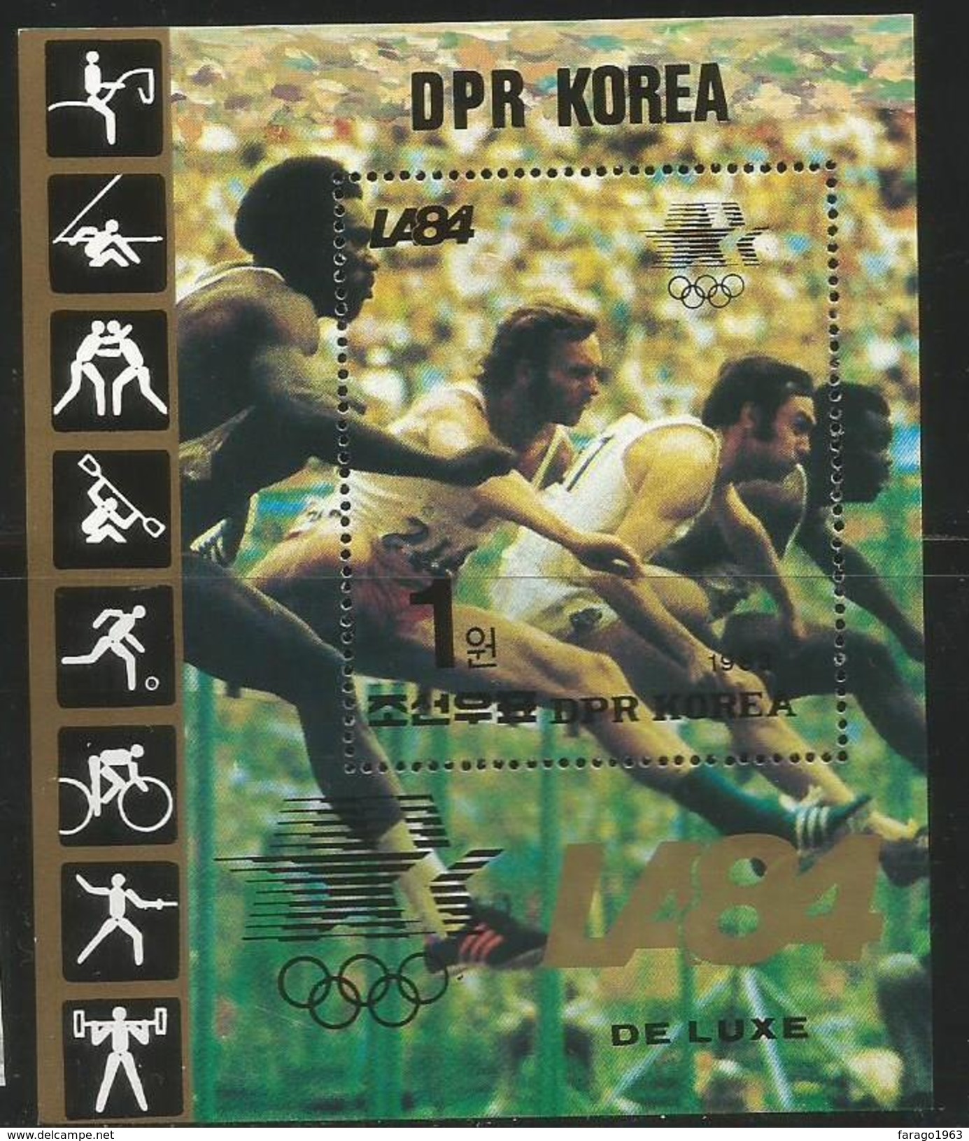 1984 Korea Los Angelas Summer Olympics Football Basketball Gymastics LIMITED EDITION Of 6 Souvenir Sheets MNH Scott $100 - Summer 1984: Los Angeles